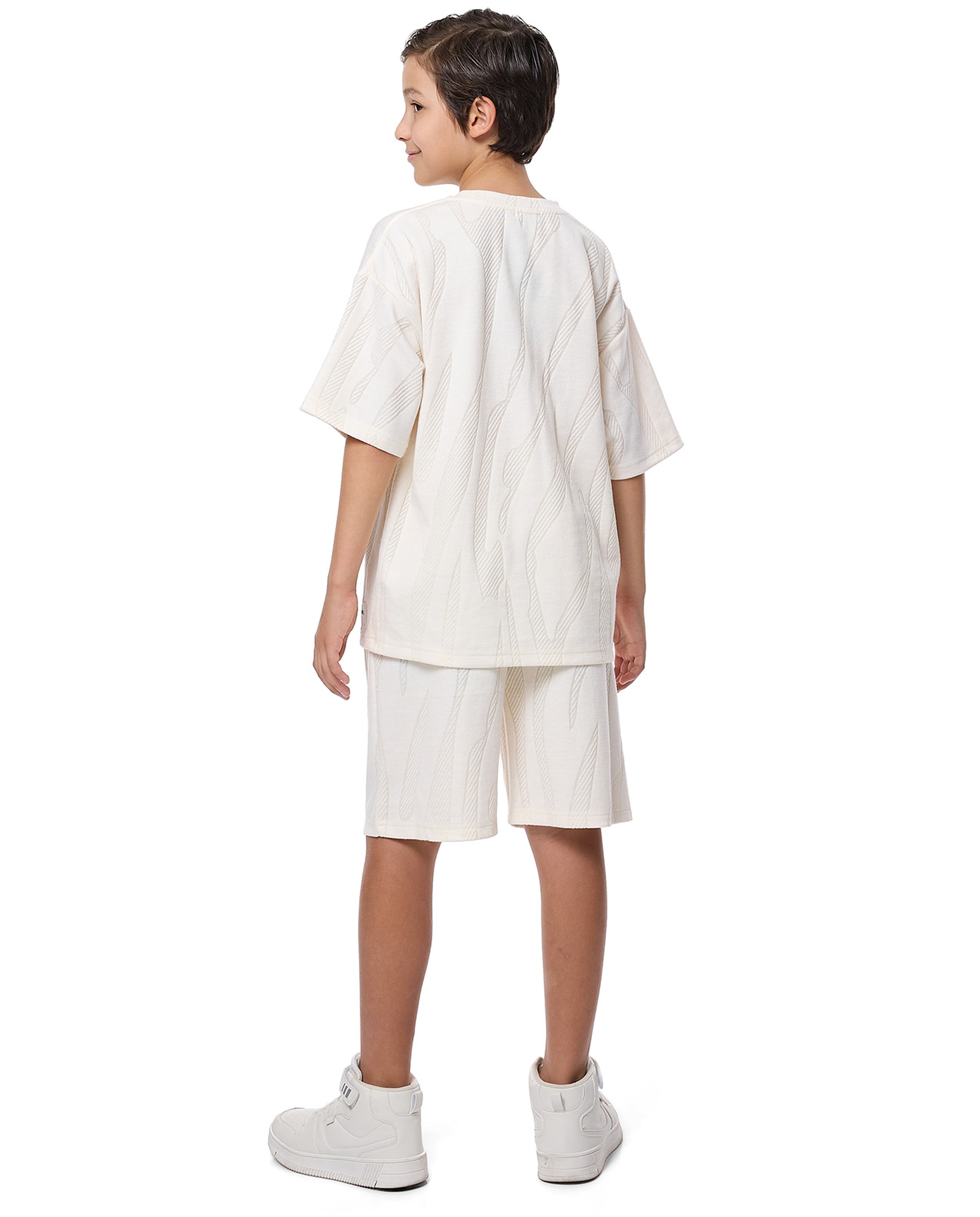 Self Design T-Shirt and Shorts Set