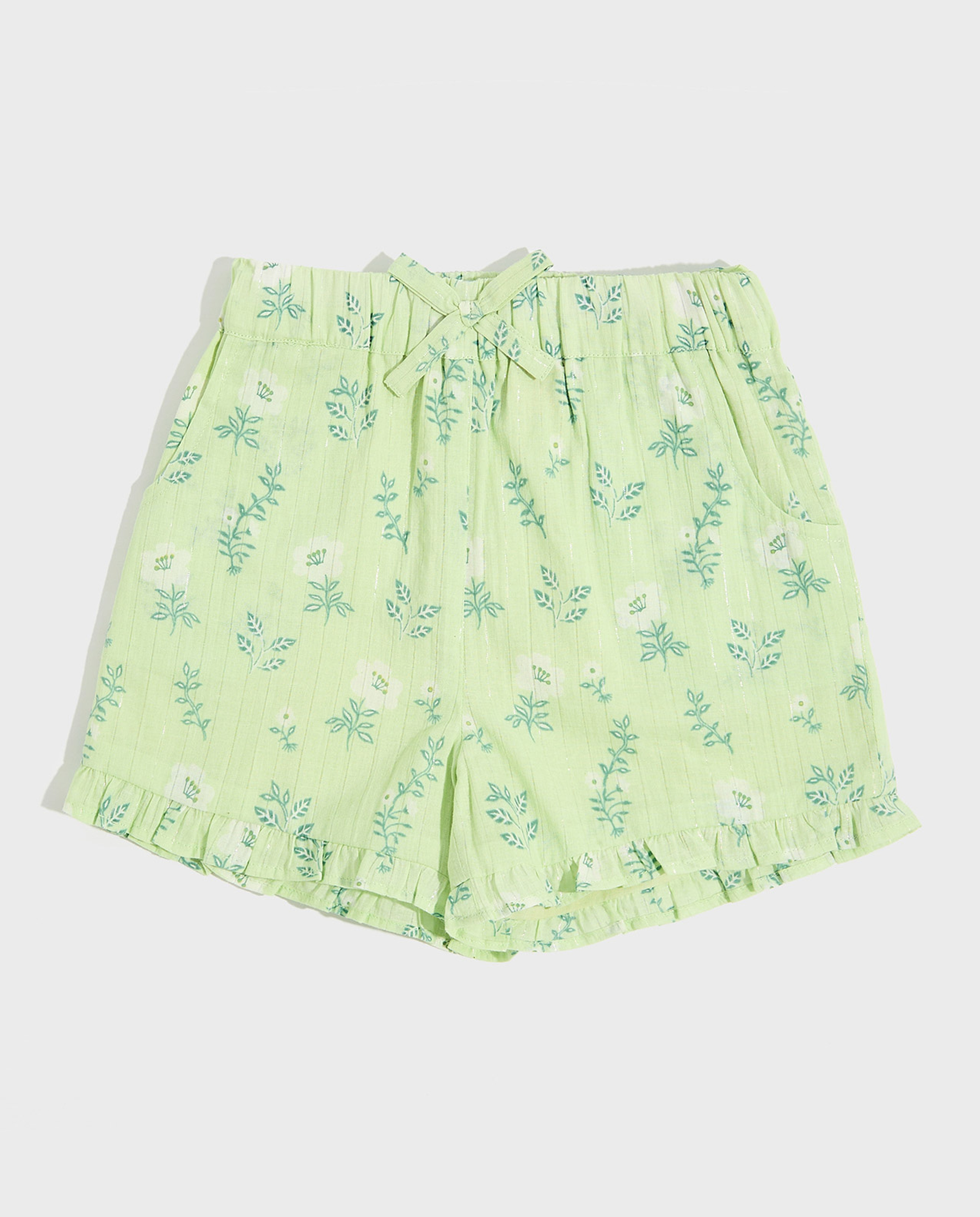 Floral Print Top and Shorts Set