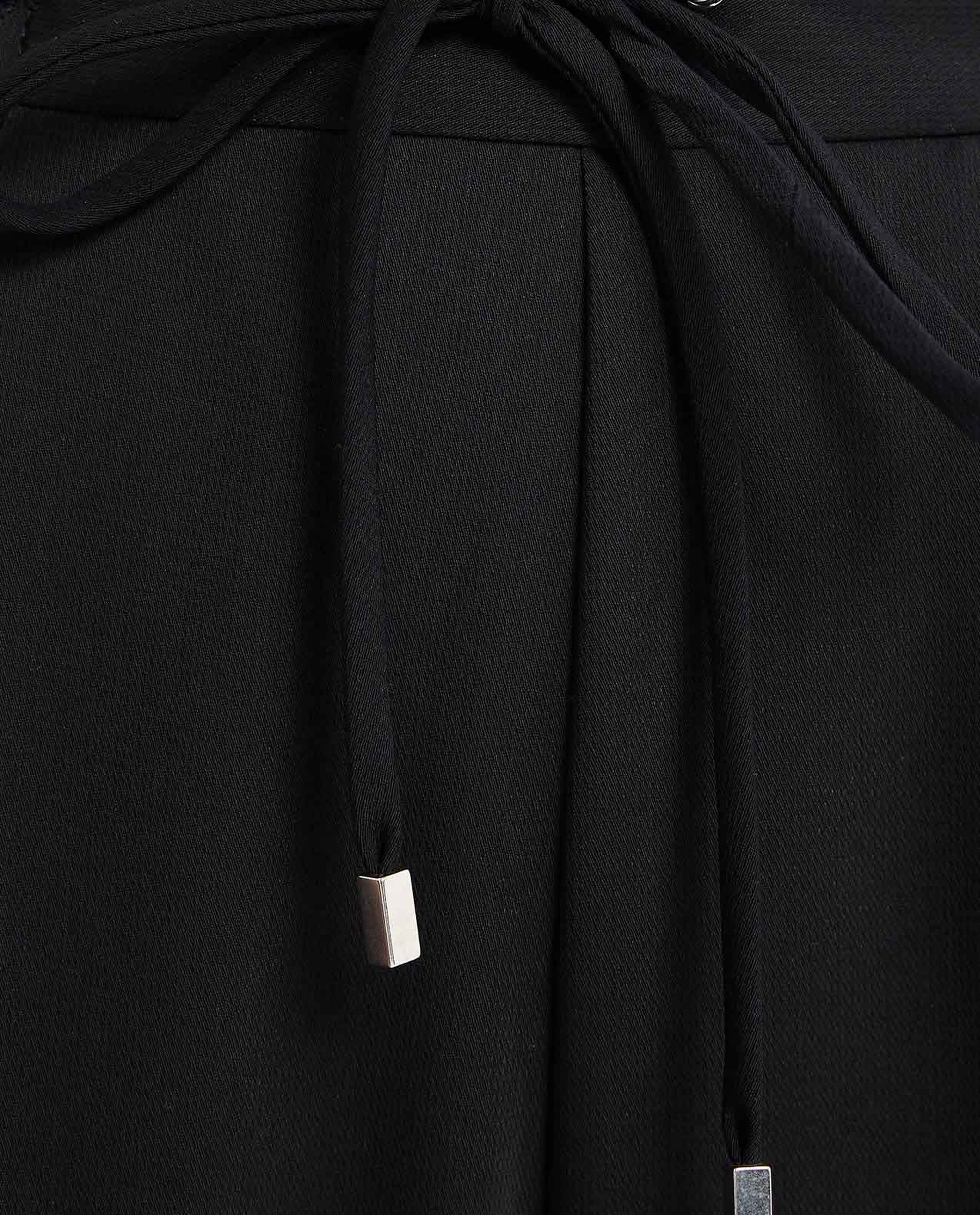 Solid Tapered Fit Trousers with Drawstring Waist