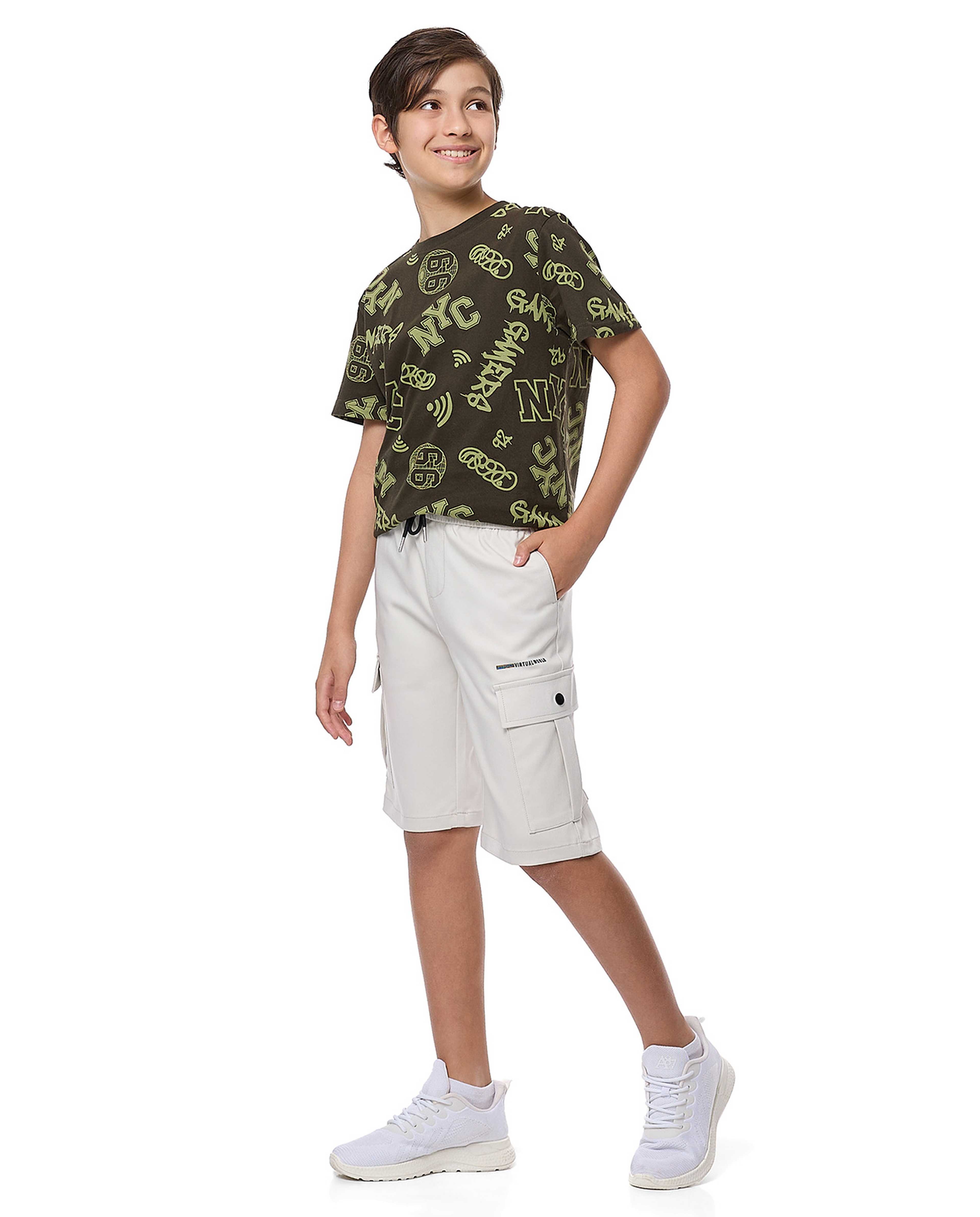 Cargo Shorts with Drawstring Waist