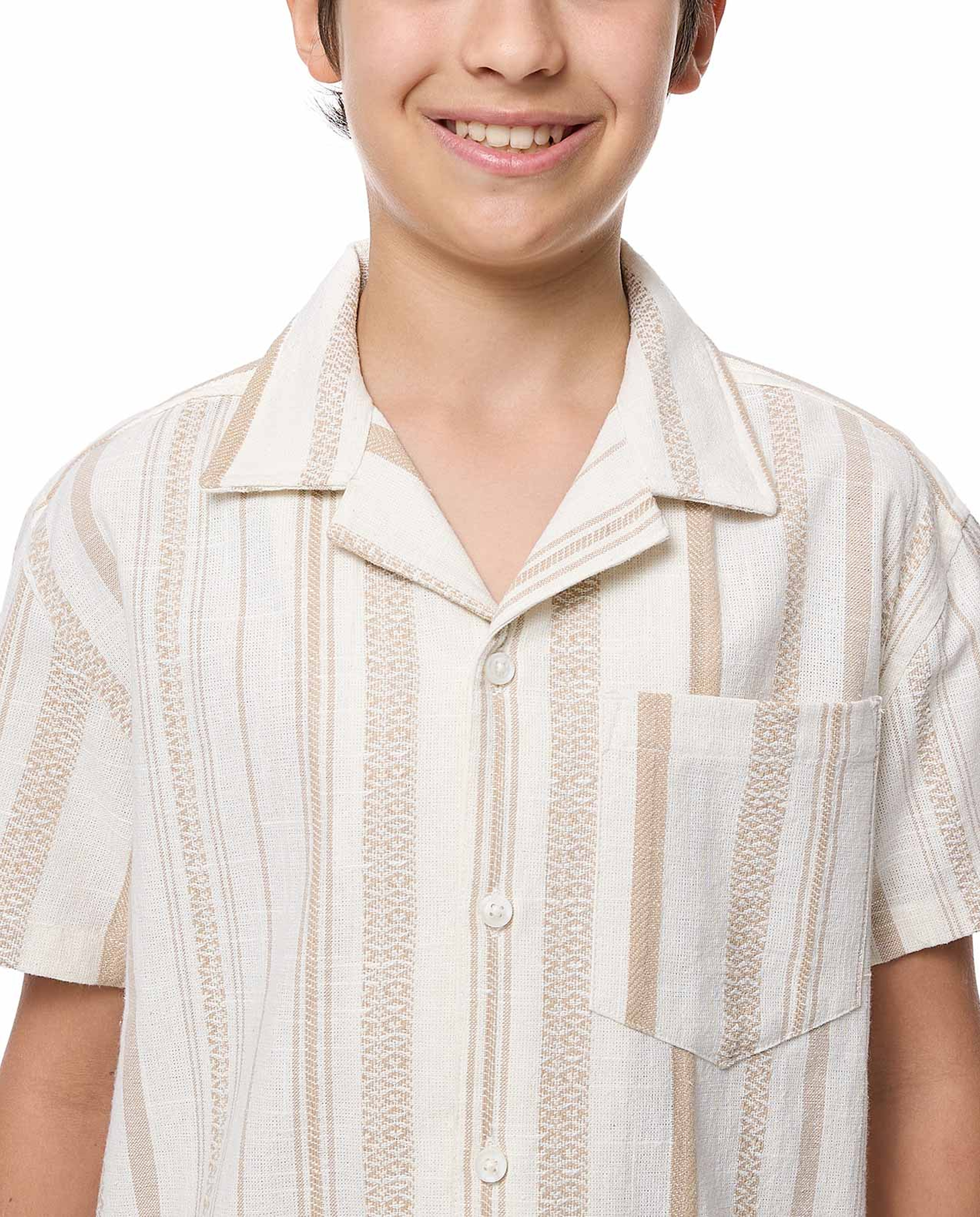 Striped Shirt and Shorts Set