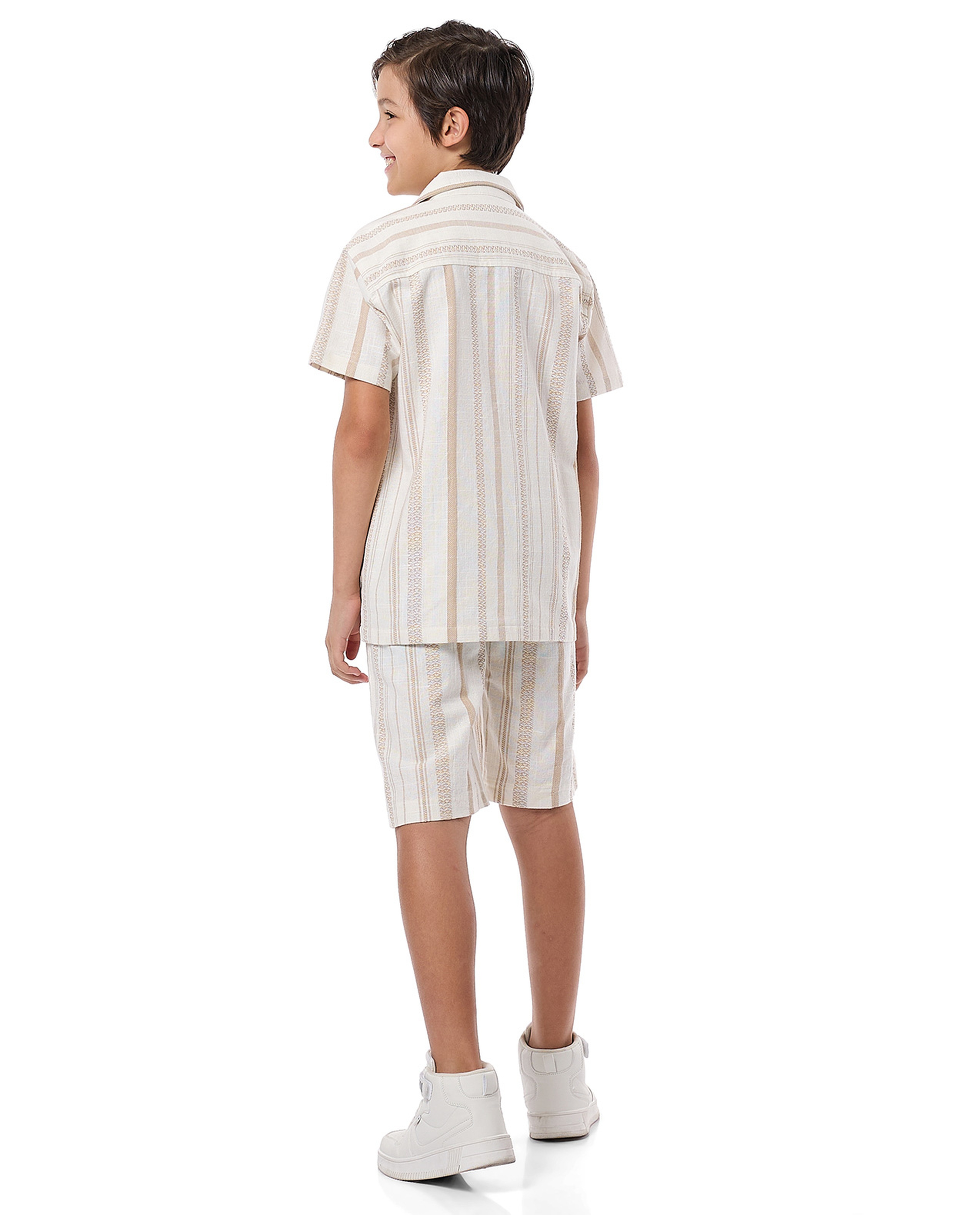 Striped Shirt and Shorts Set