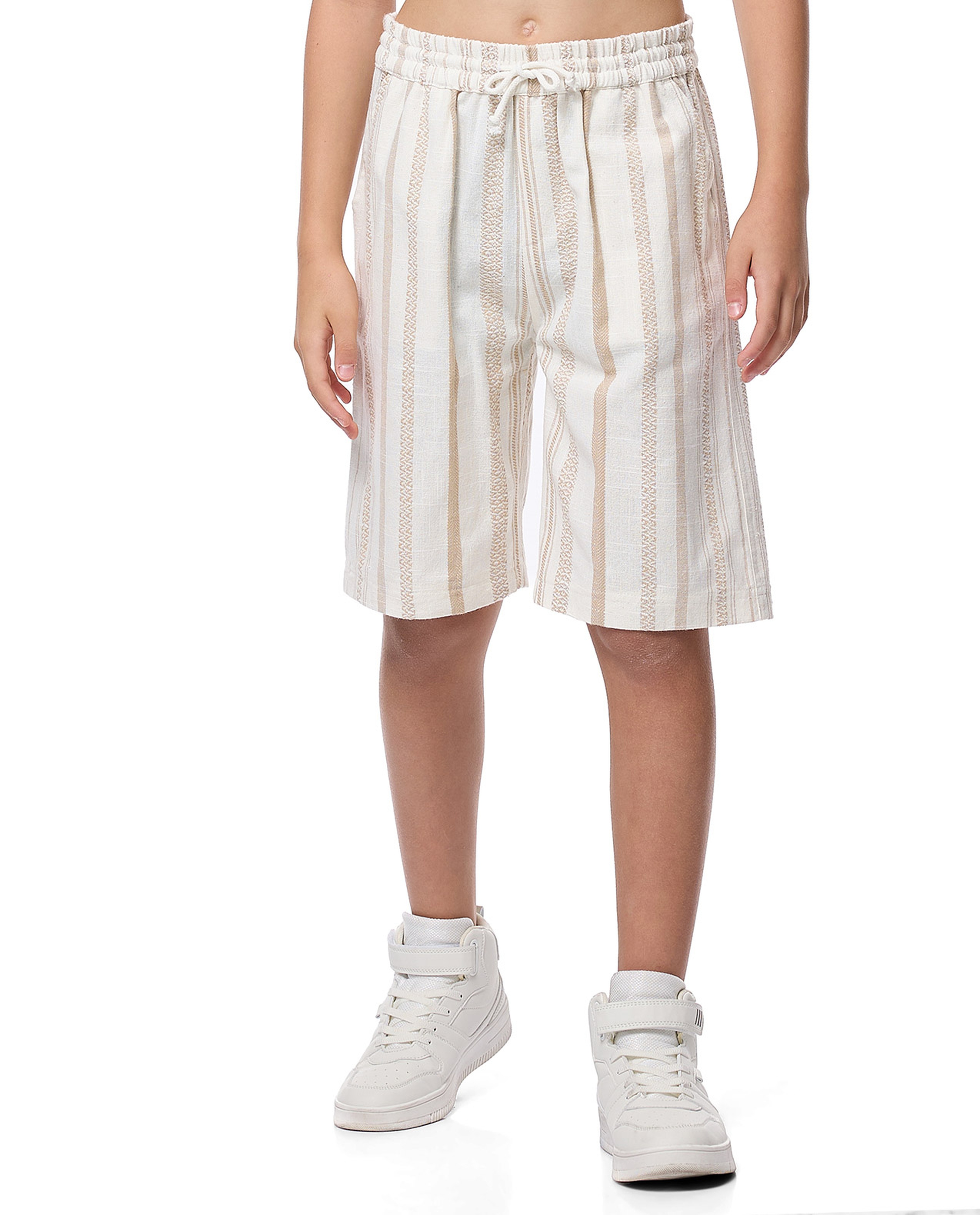 Striped Shirt and Shorts Set