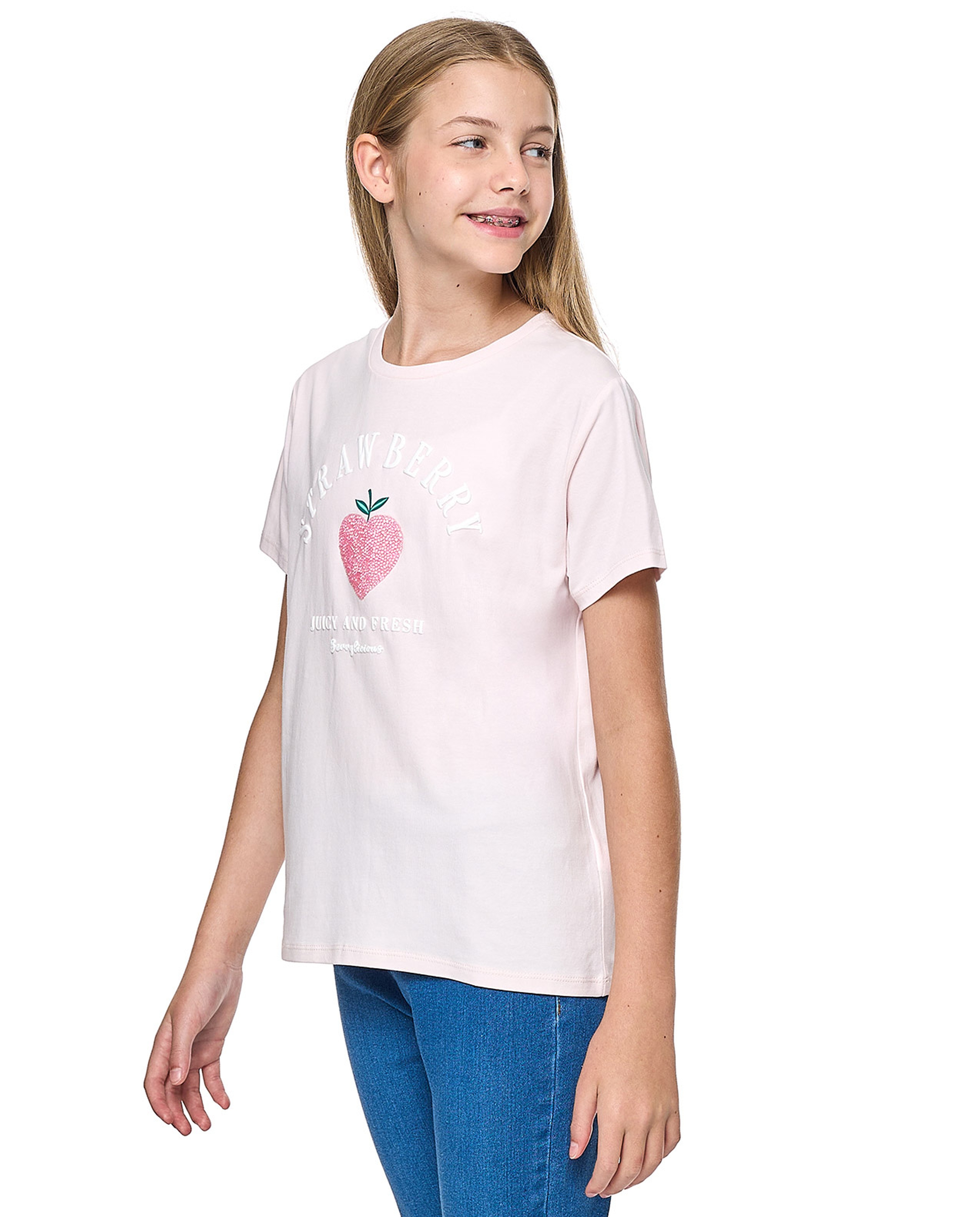 Printed T-Shirt with Crew Neck and Short Sleeves