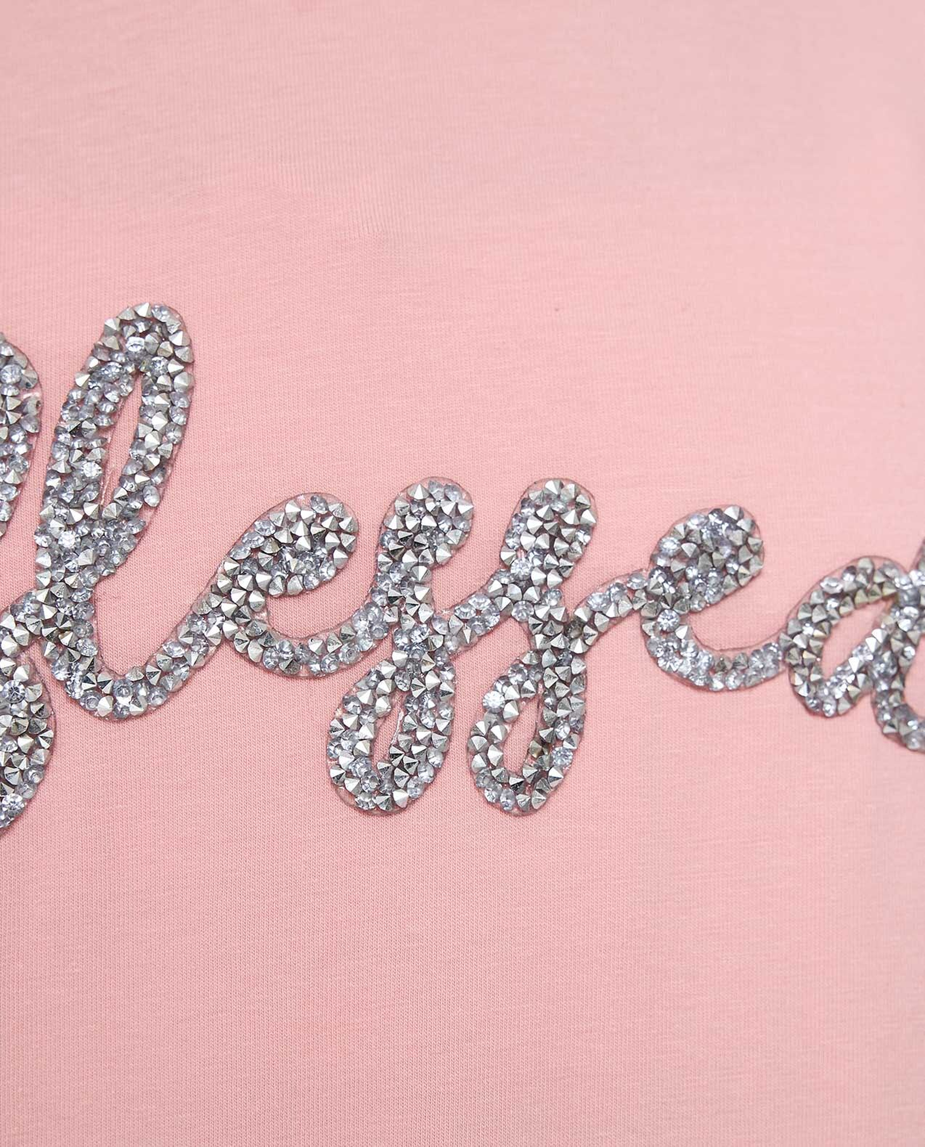 Embellished T-Shirt with Crew Neck and Short Sleeves