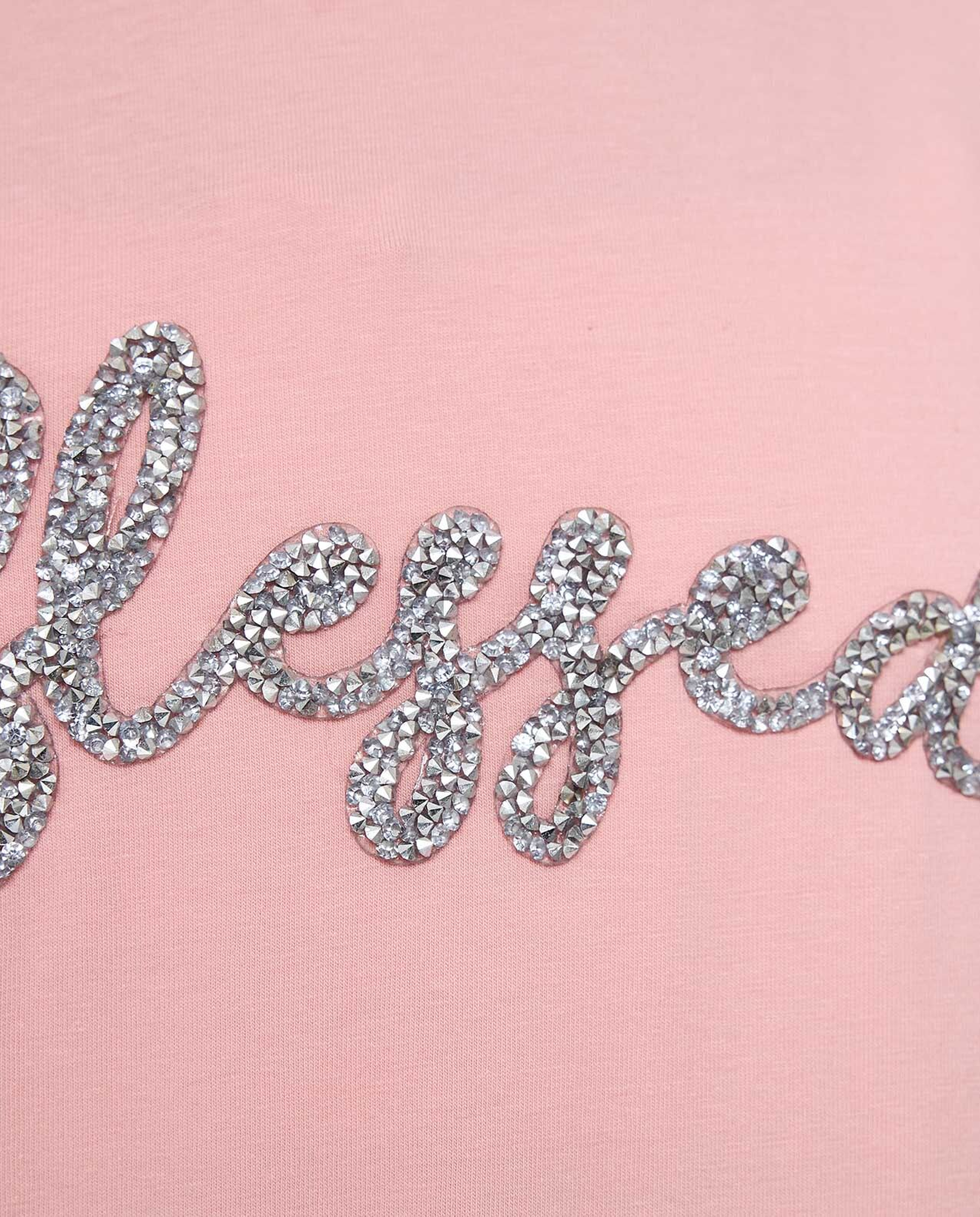 Embellished T-Shirt with Crew Neck and Short Sleeves