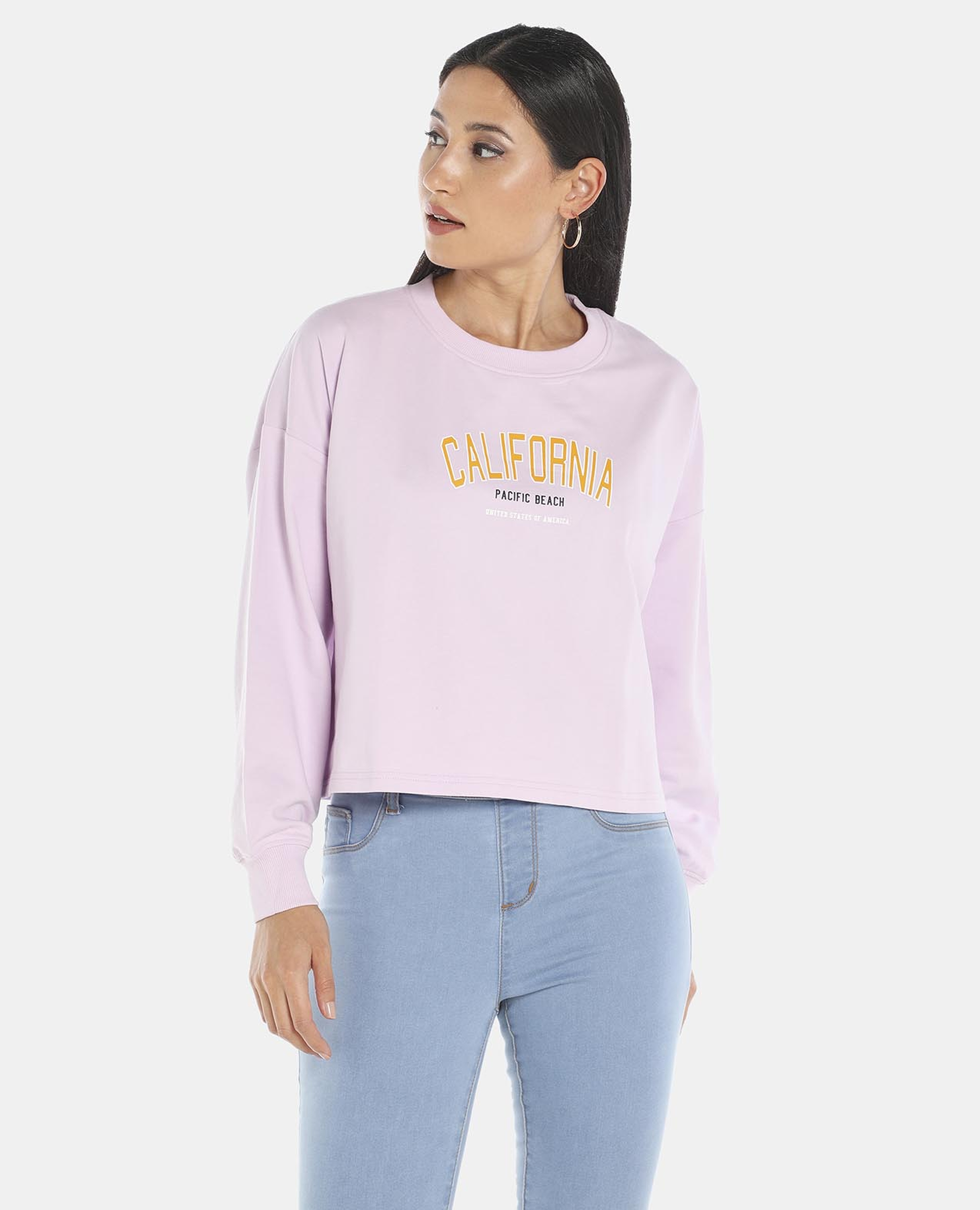 Purple Crop Sweat Top