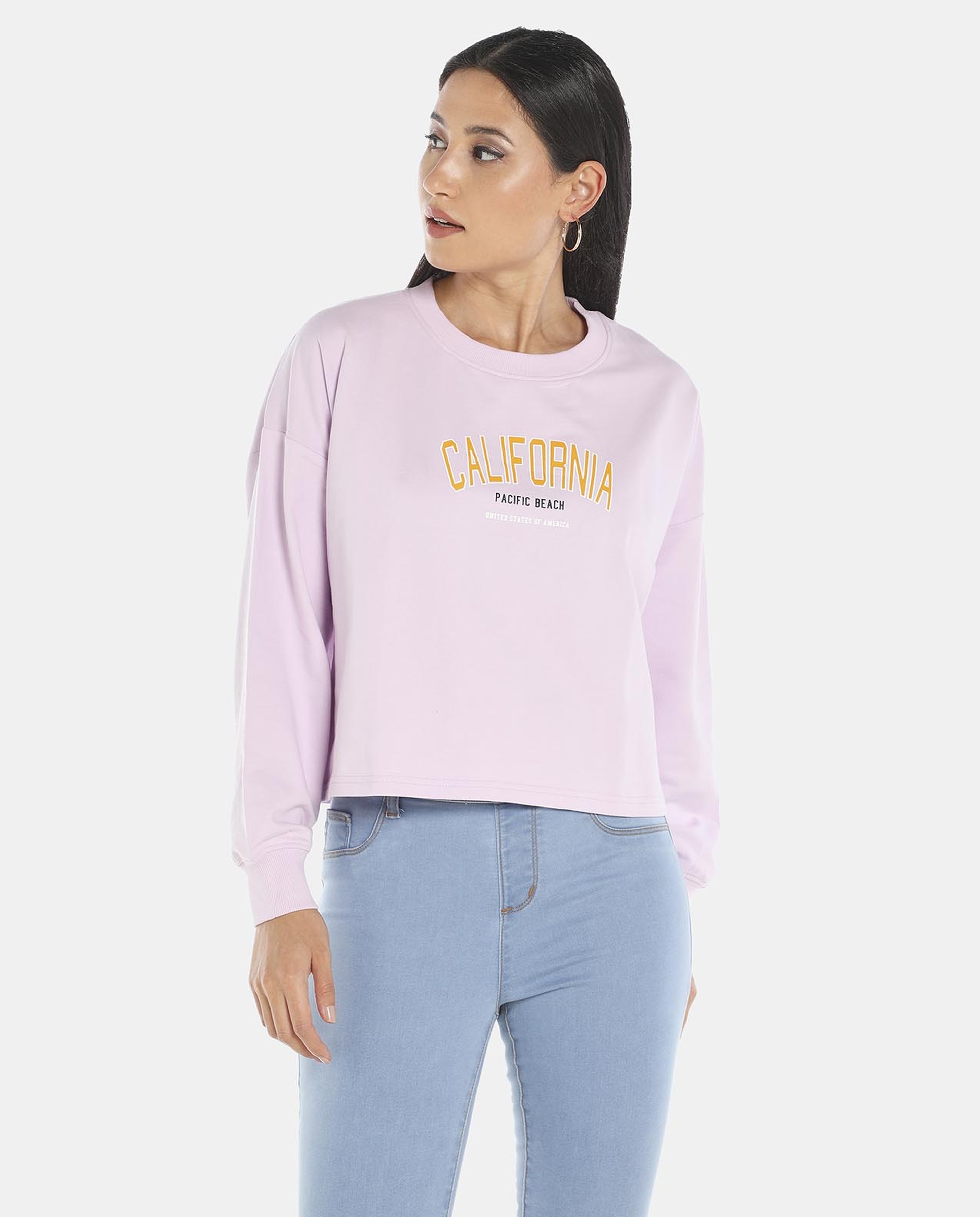 Purple Crop Sweat Top