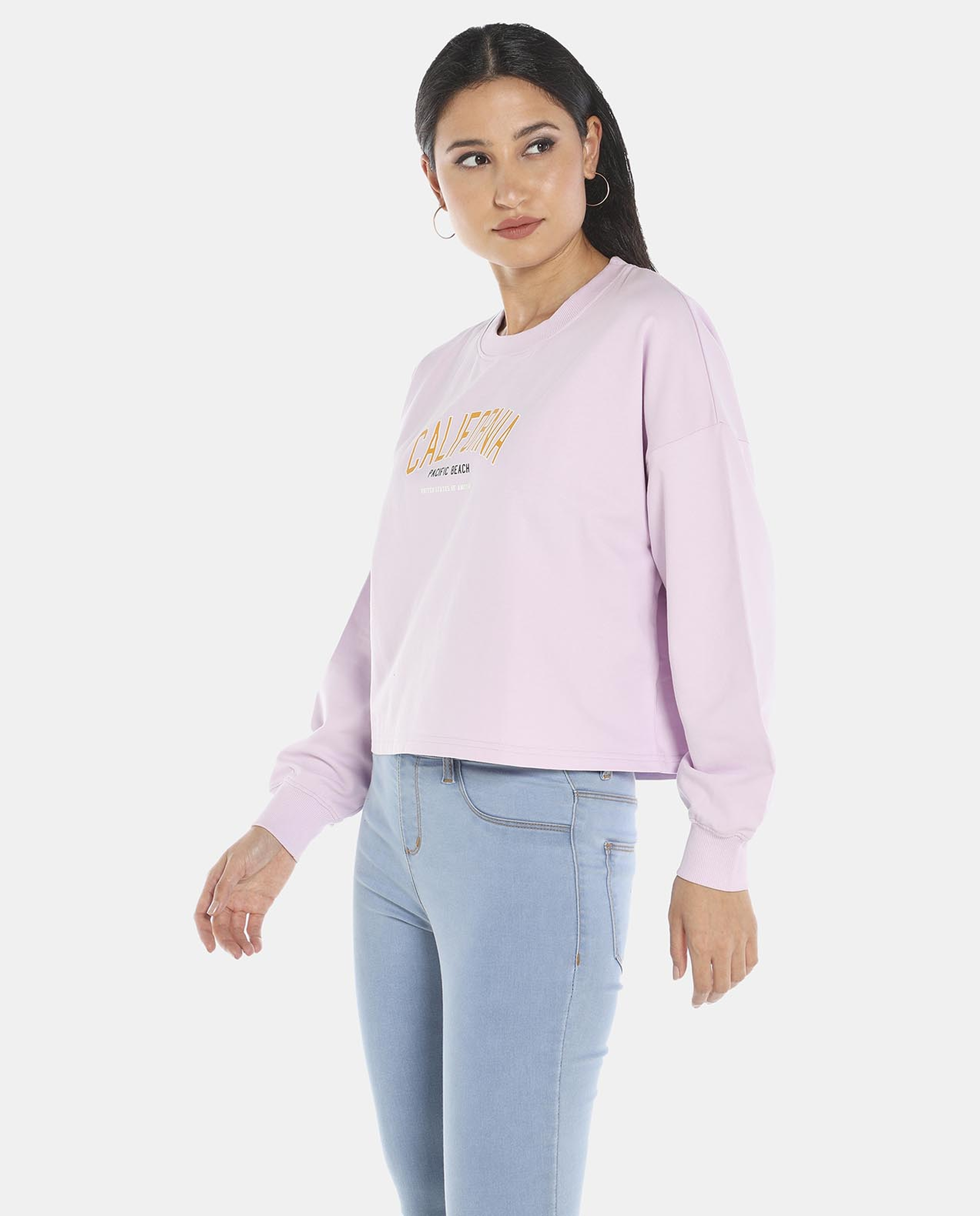 Purple Crop Sweat Top