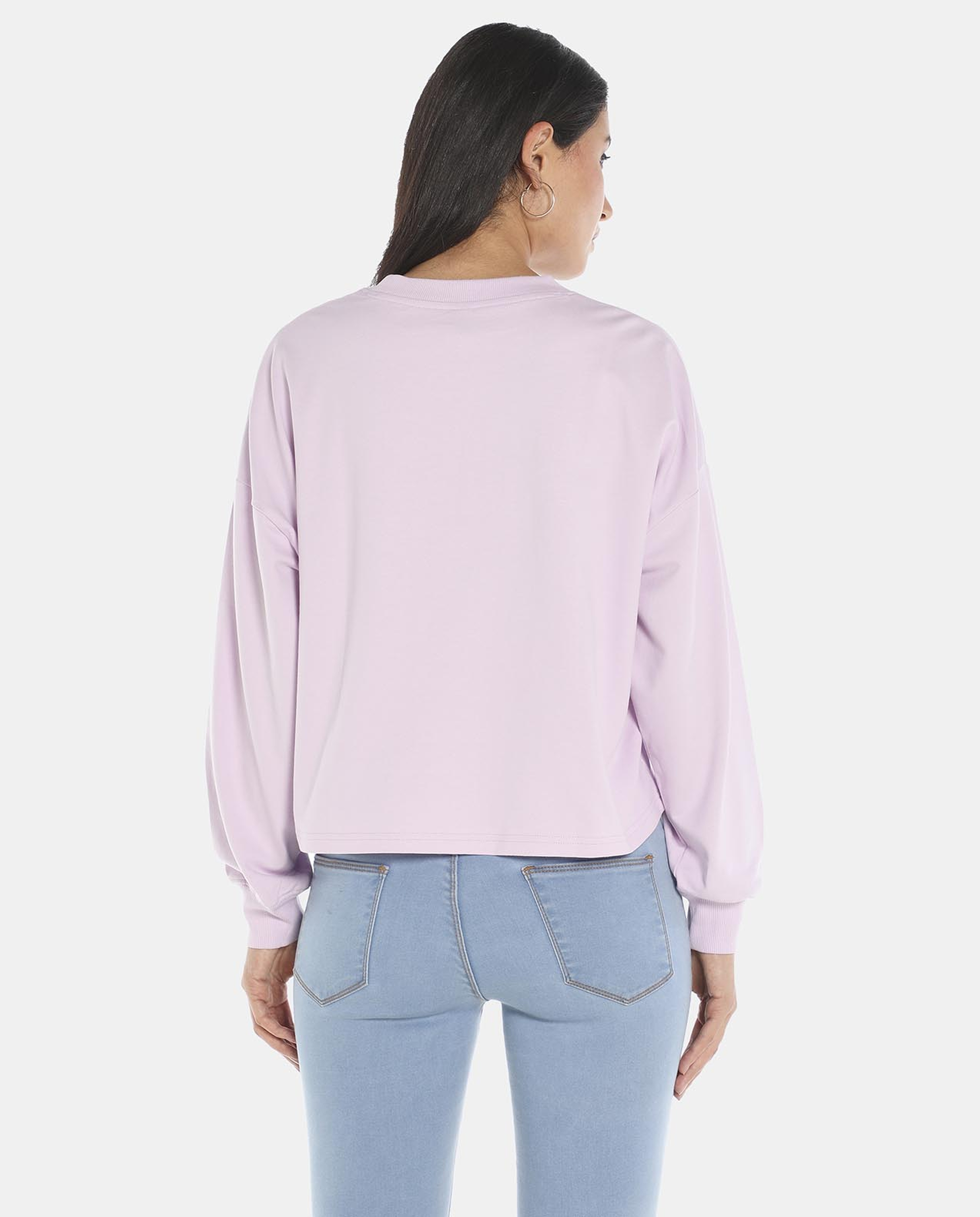 Purple Crop Sweat Top