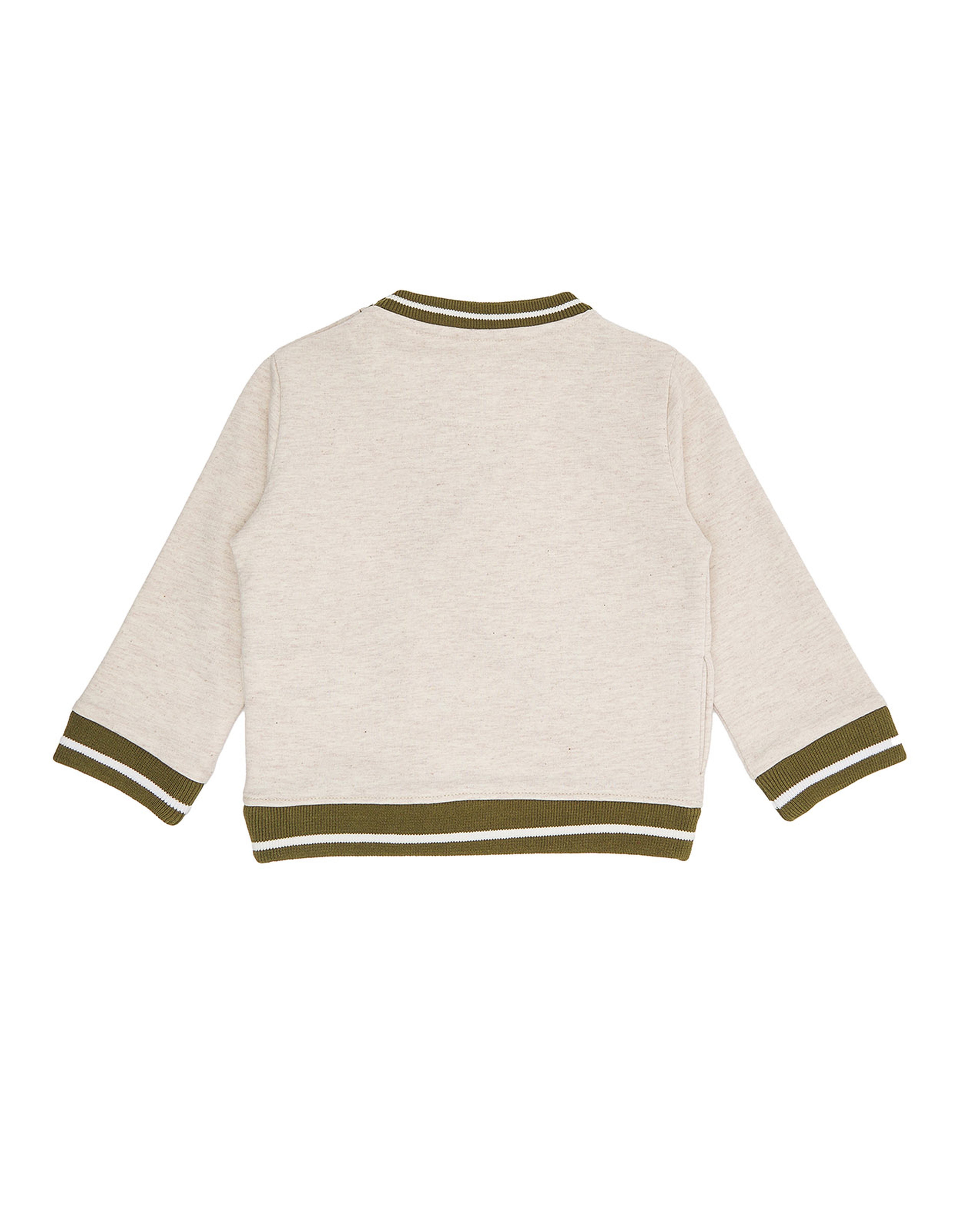 Embroidered Sweatshirt with Crew Neck and Long Sleeves