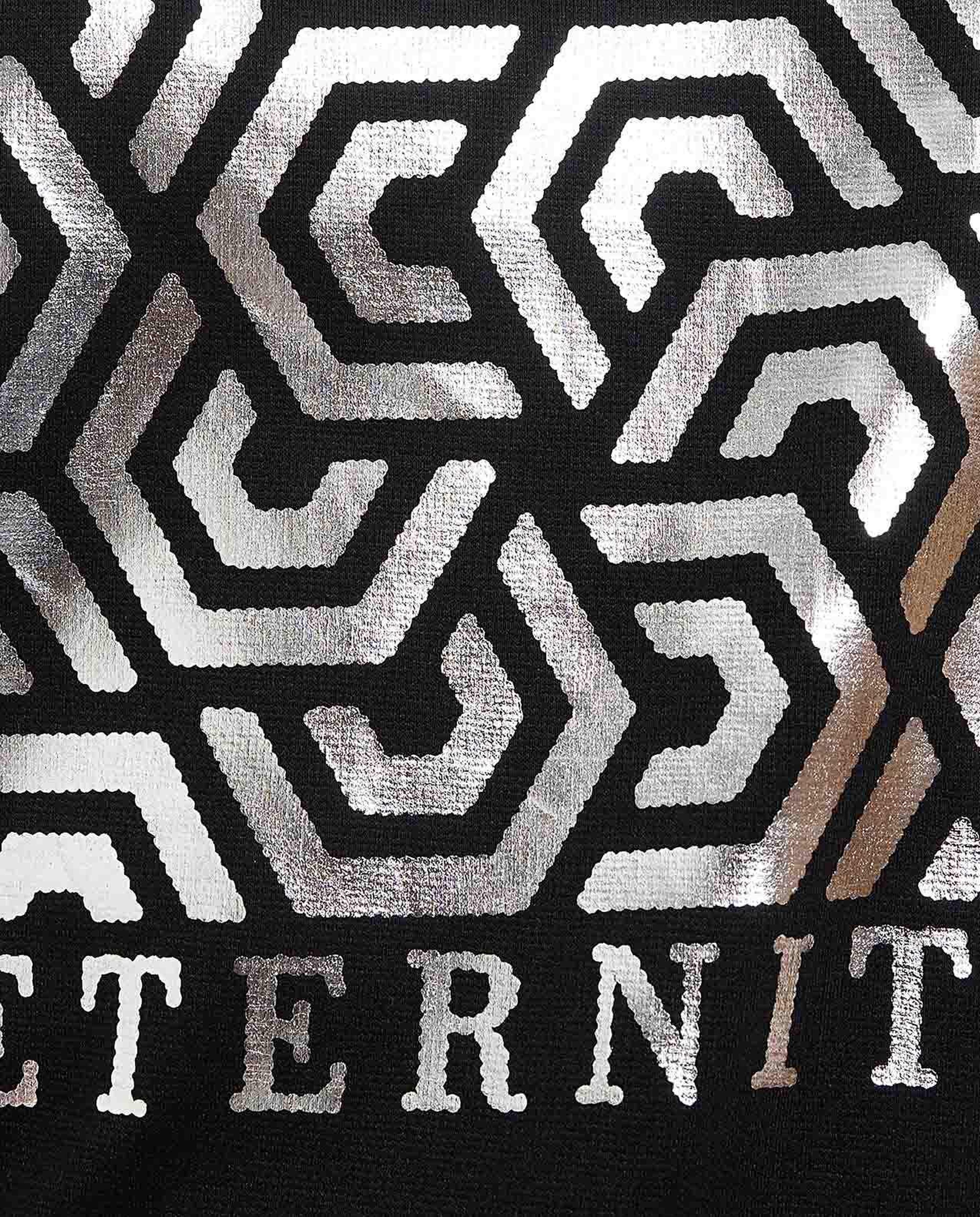 سويتشيرت برقبة دائرية وأكمام طويلة بطبعة