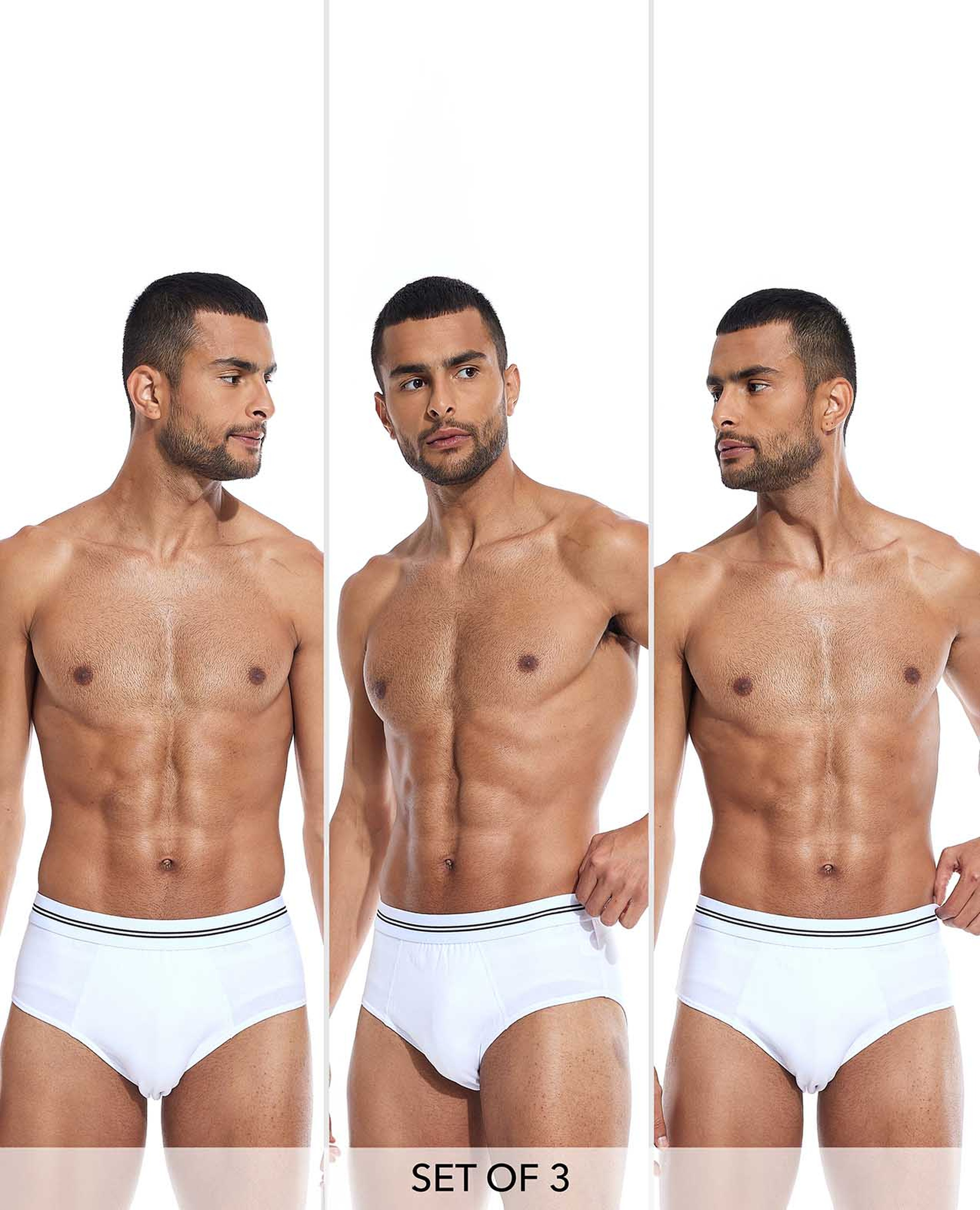 Pack of 3 Solid Briefs