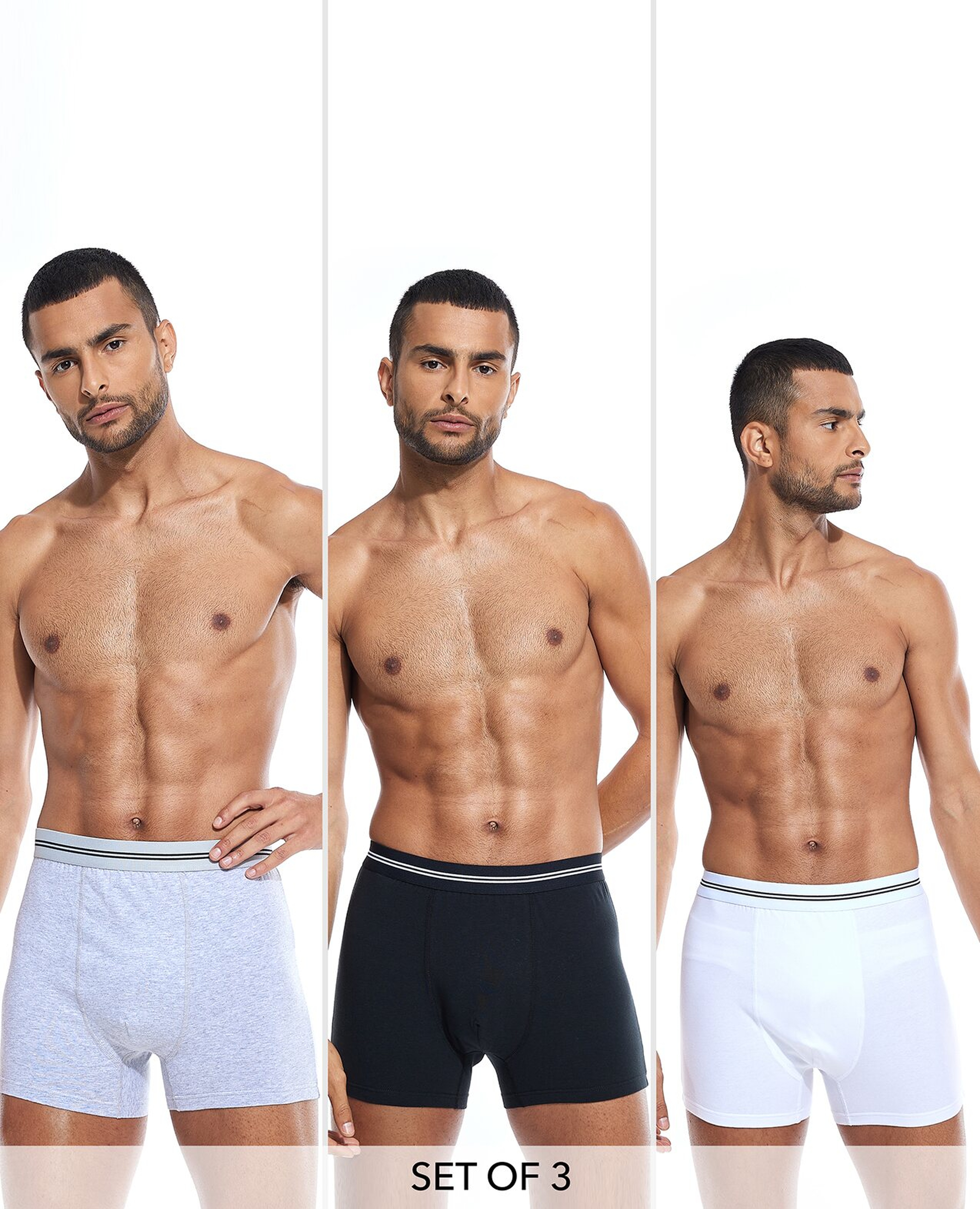Pack of 3 Solid Boxer Briefs