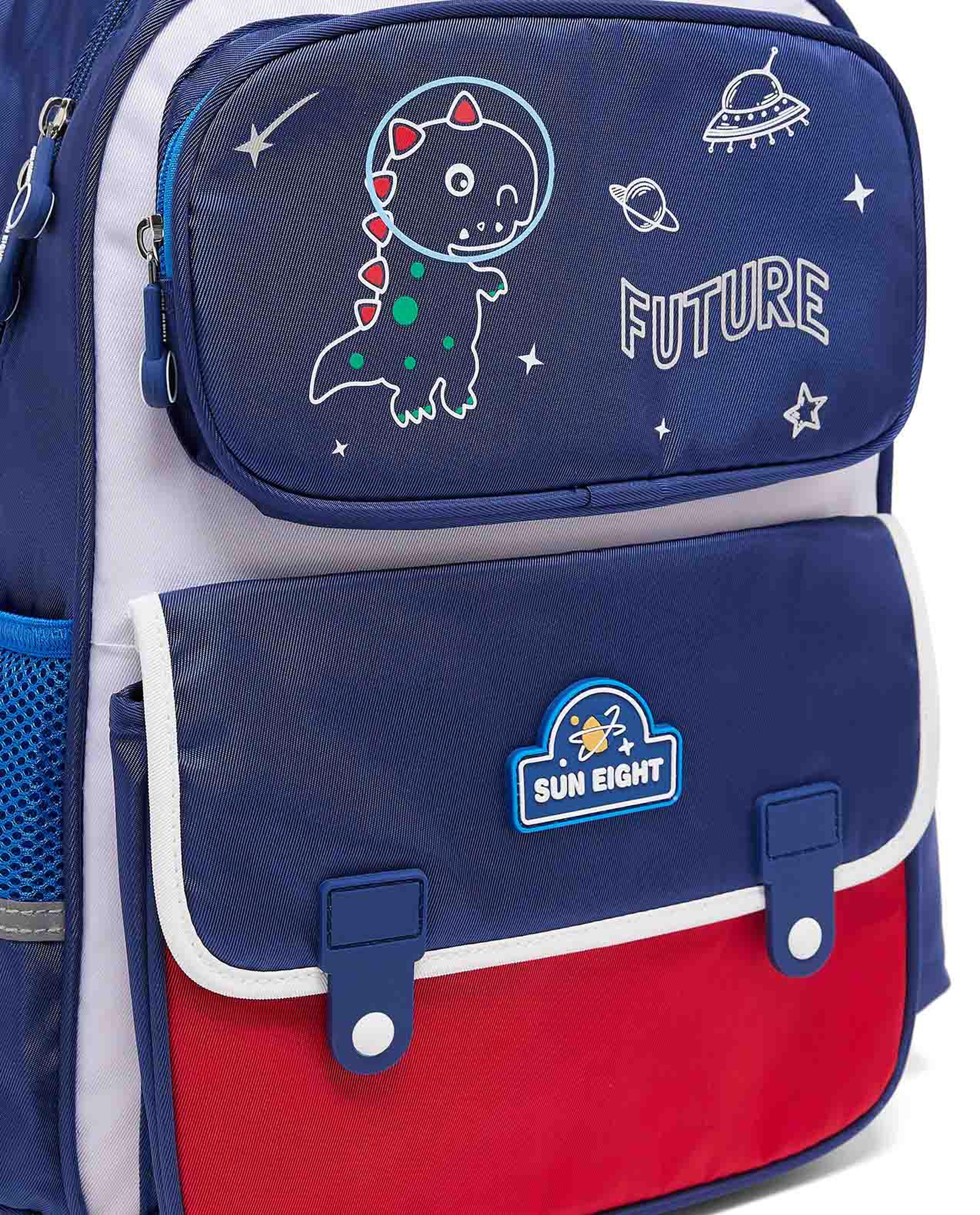 حقيبة ظهر بألوان متباينة وسحاب