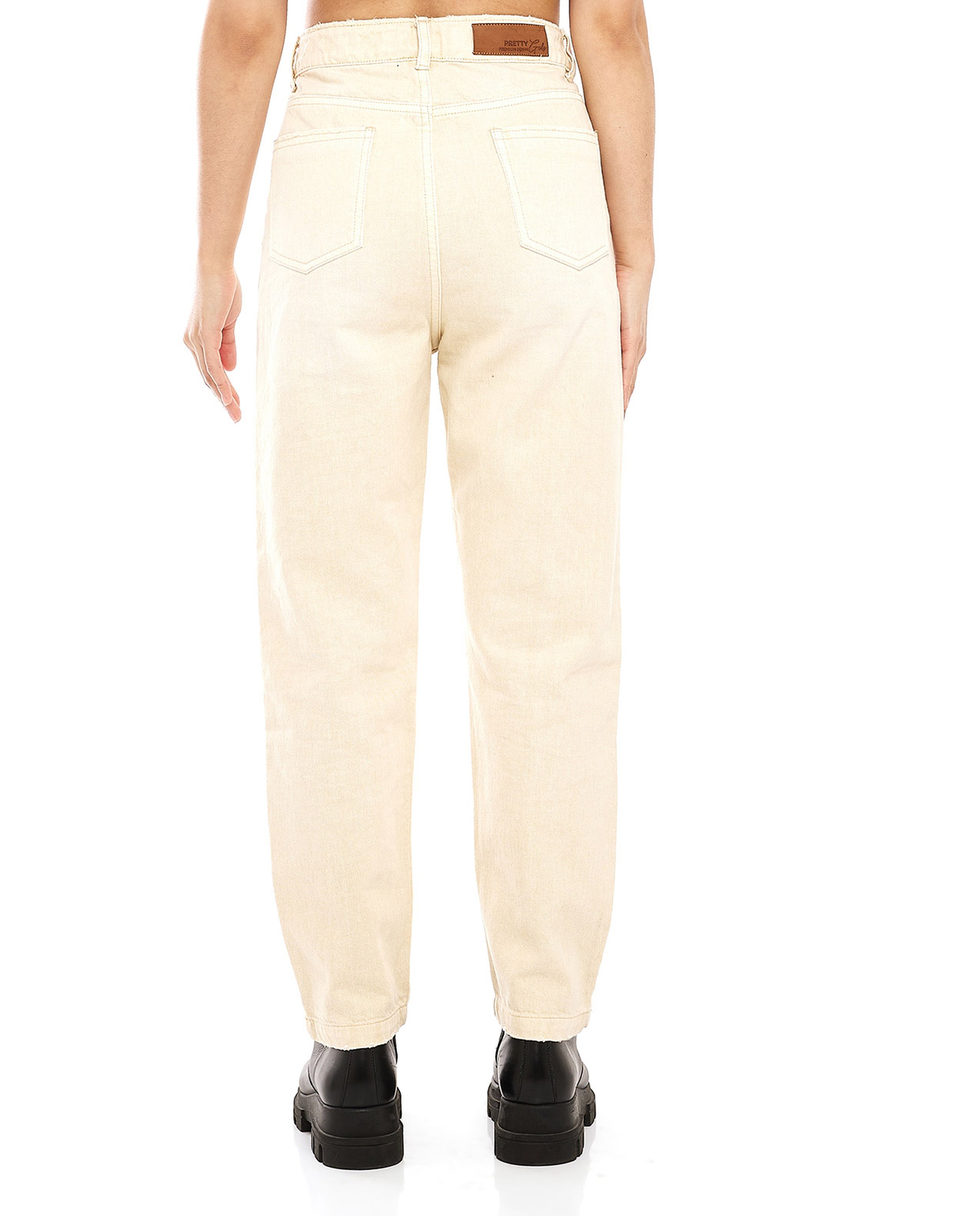 Solid Slim Fit Jeans with Button Closure