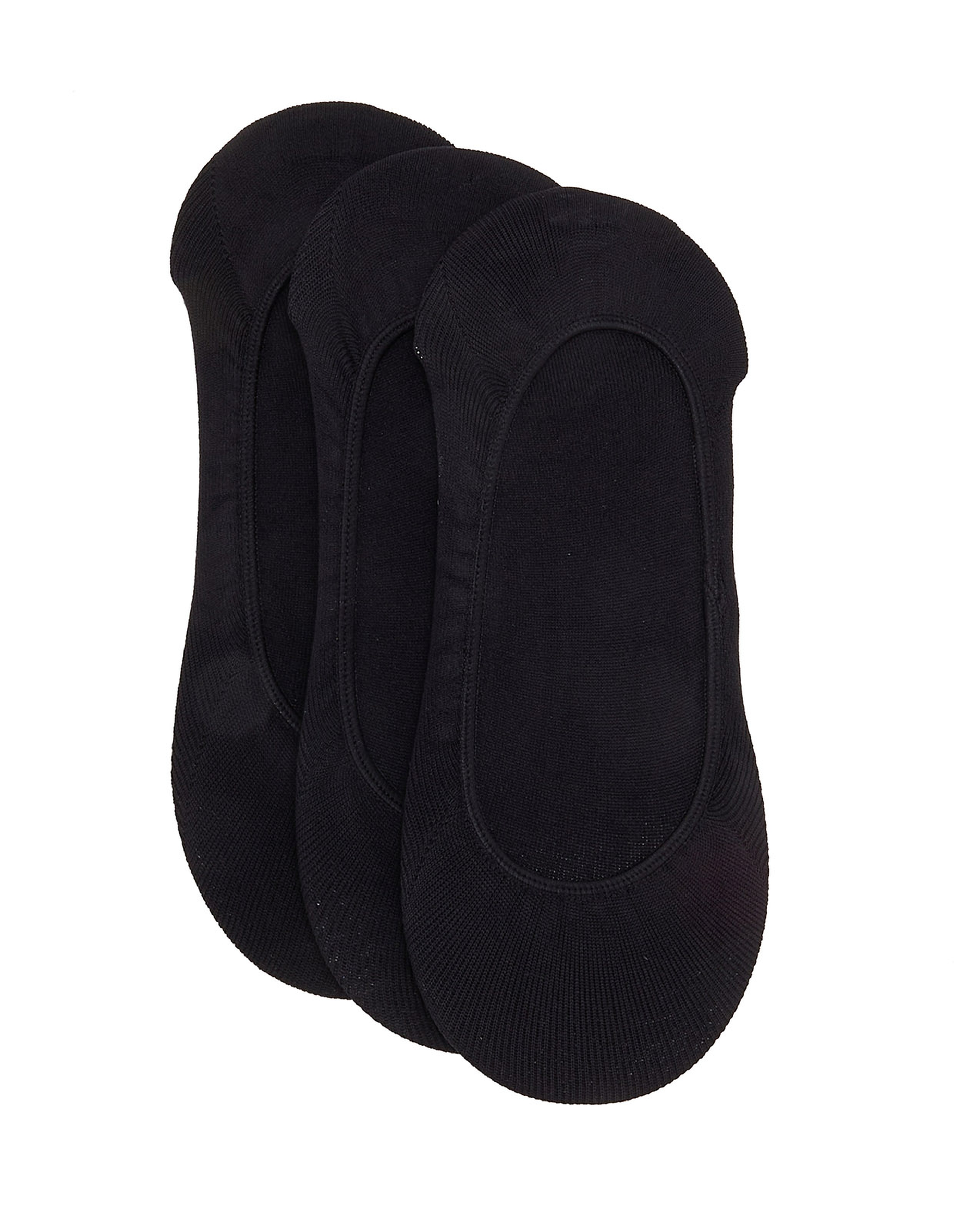 3 Pack Solid No Show Socks
