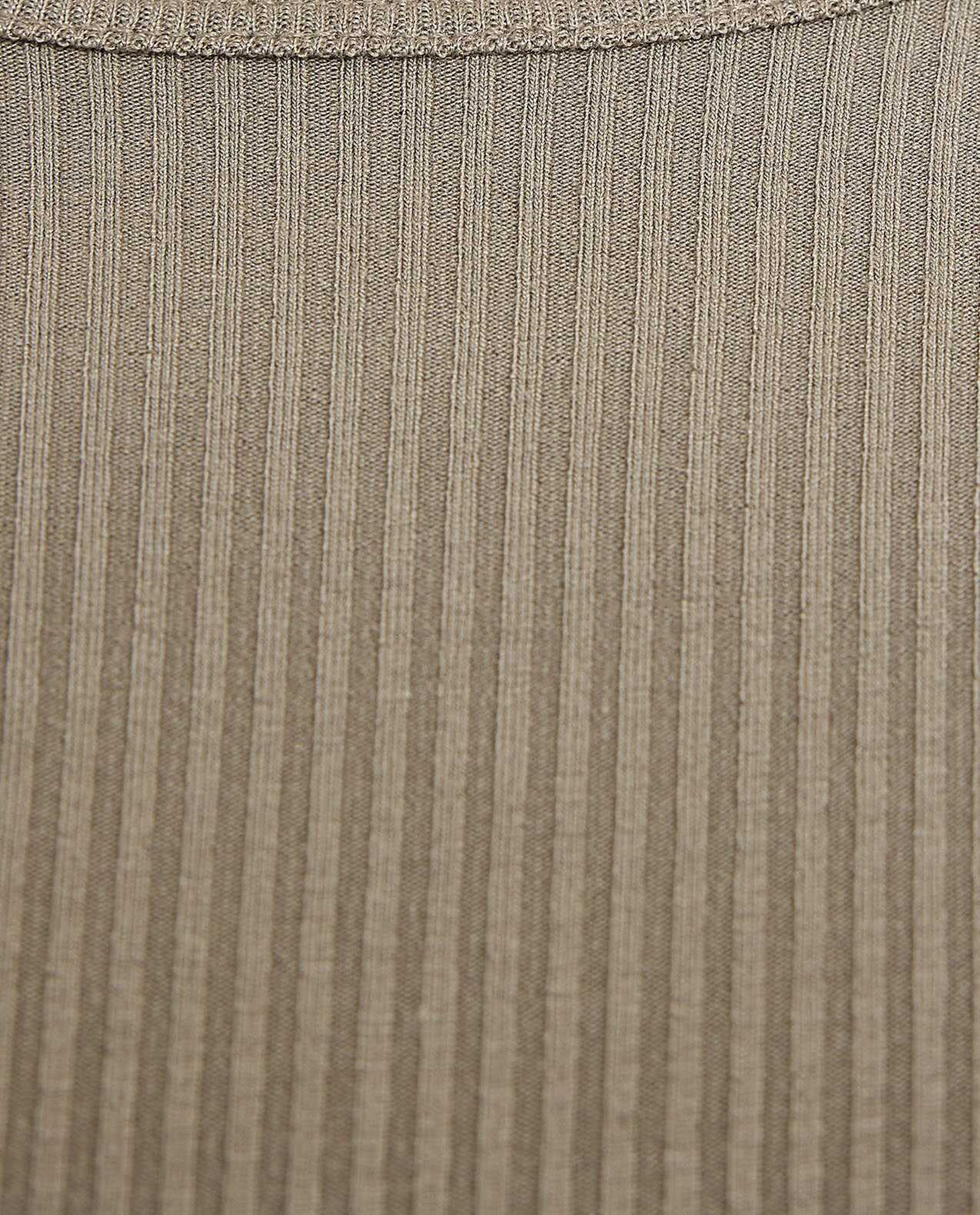 Ribbed Top with Crew Neck and Short Sleeves