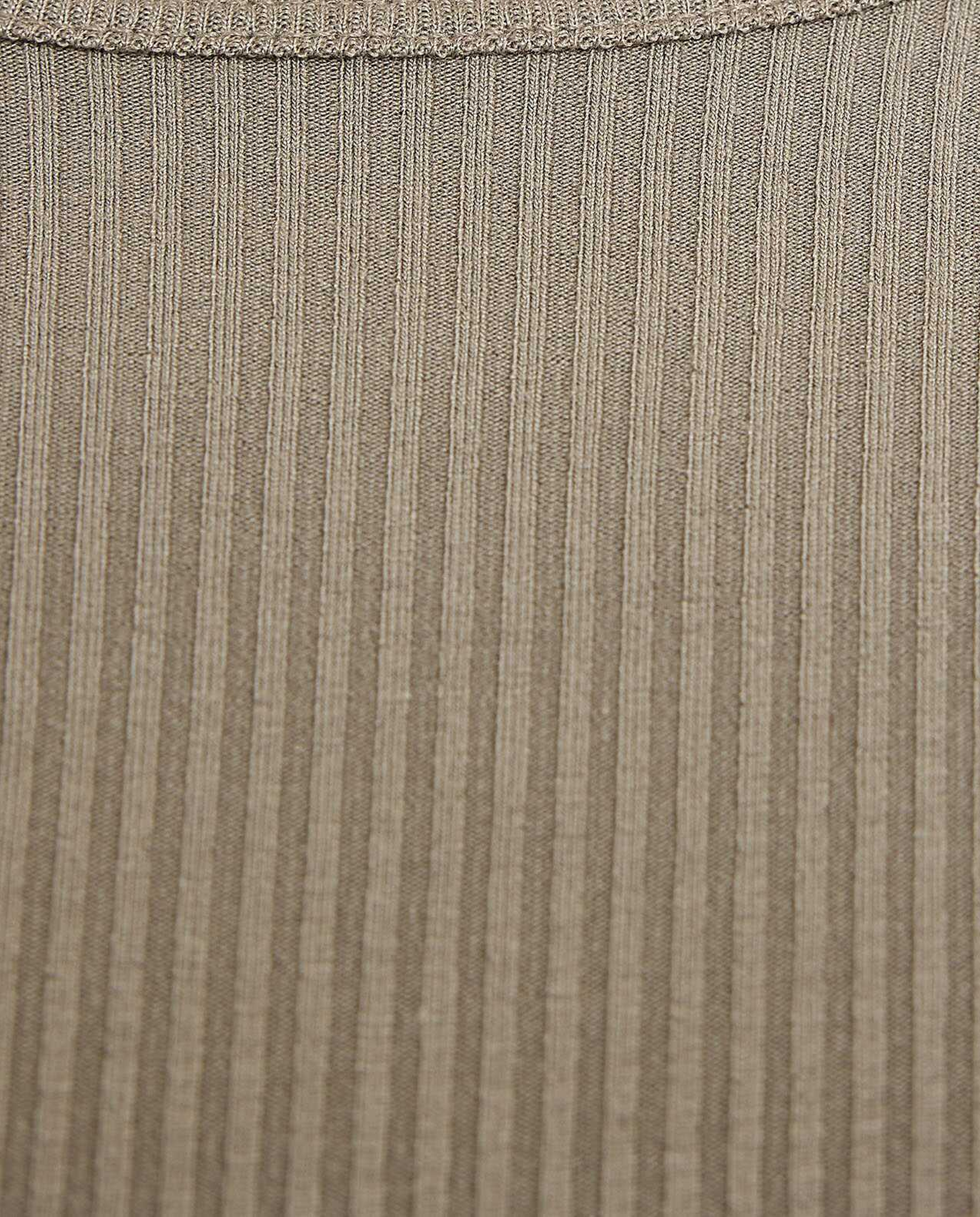 Ribbed Top with Crew Neck and Short Sleeves