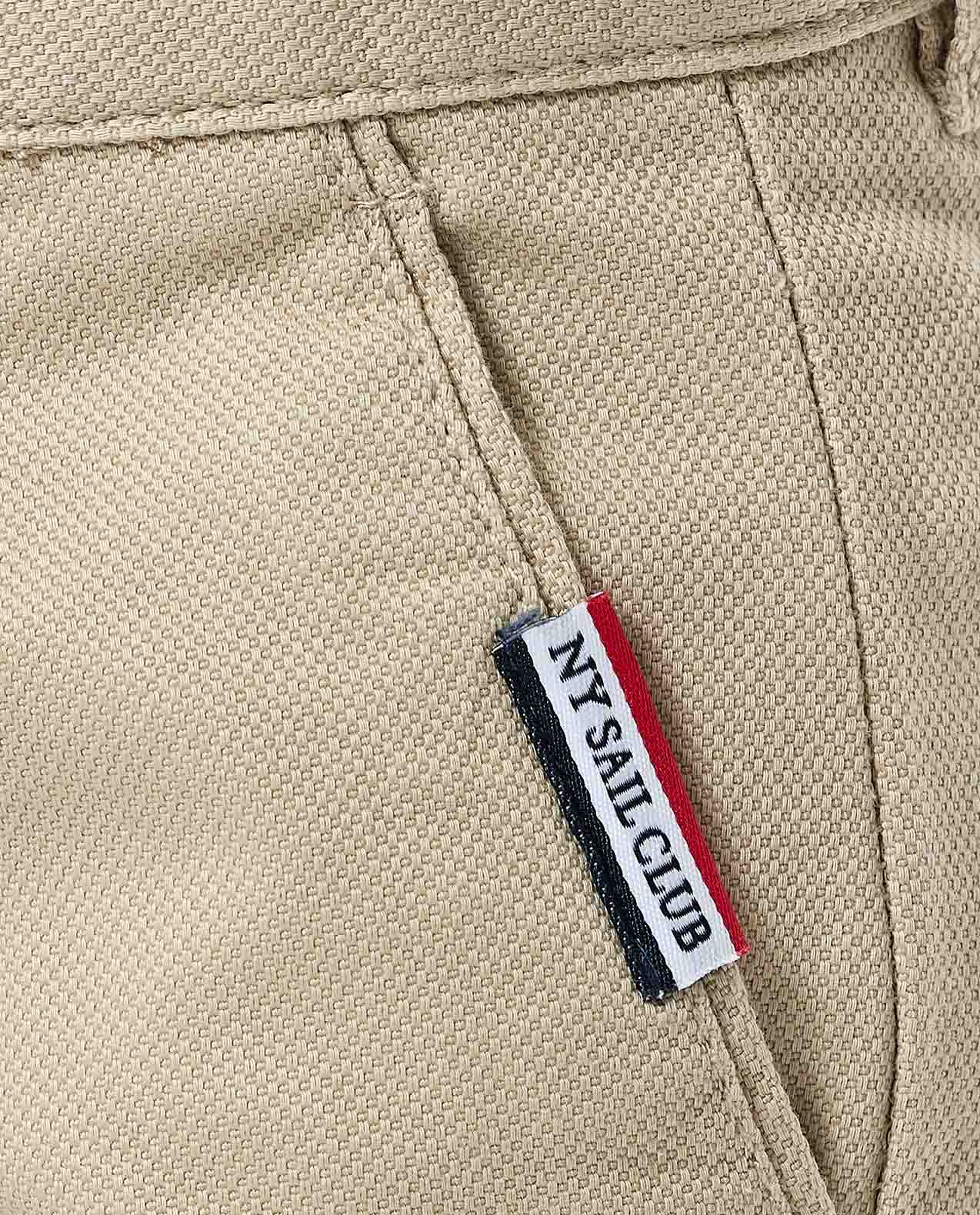 Textured Shorts with Button Closure