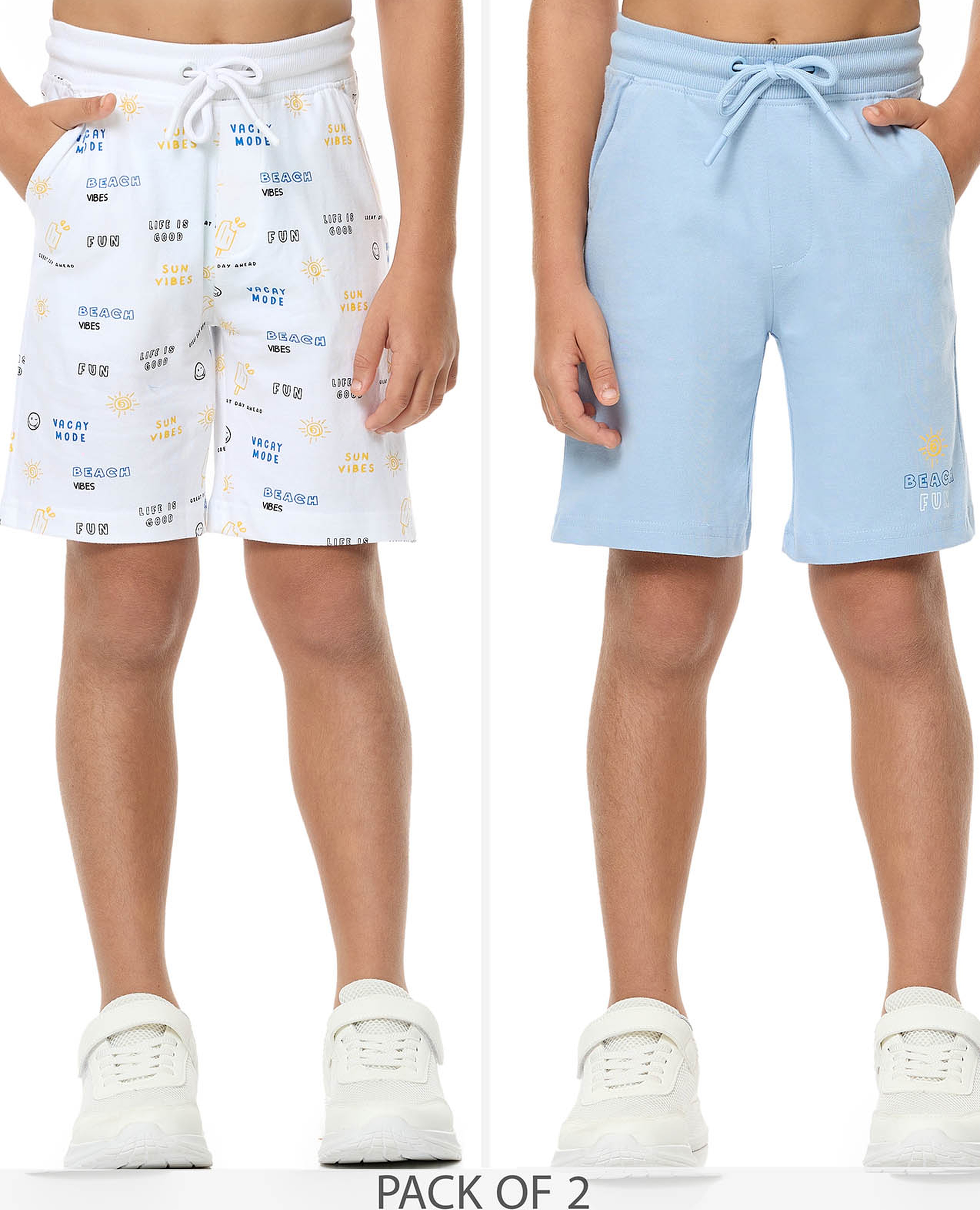 Printed Shorts with Drawstring Waist