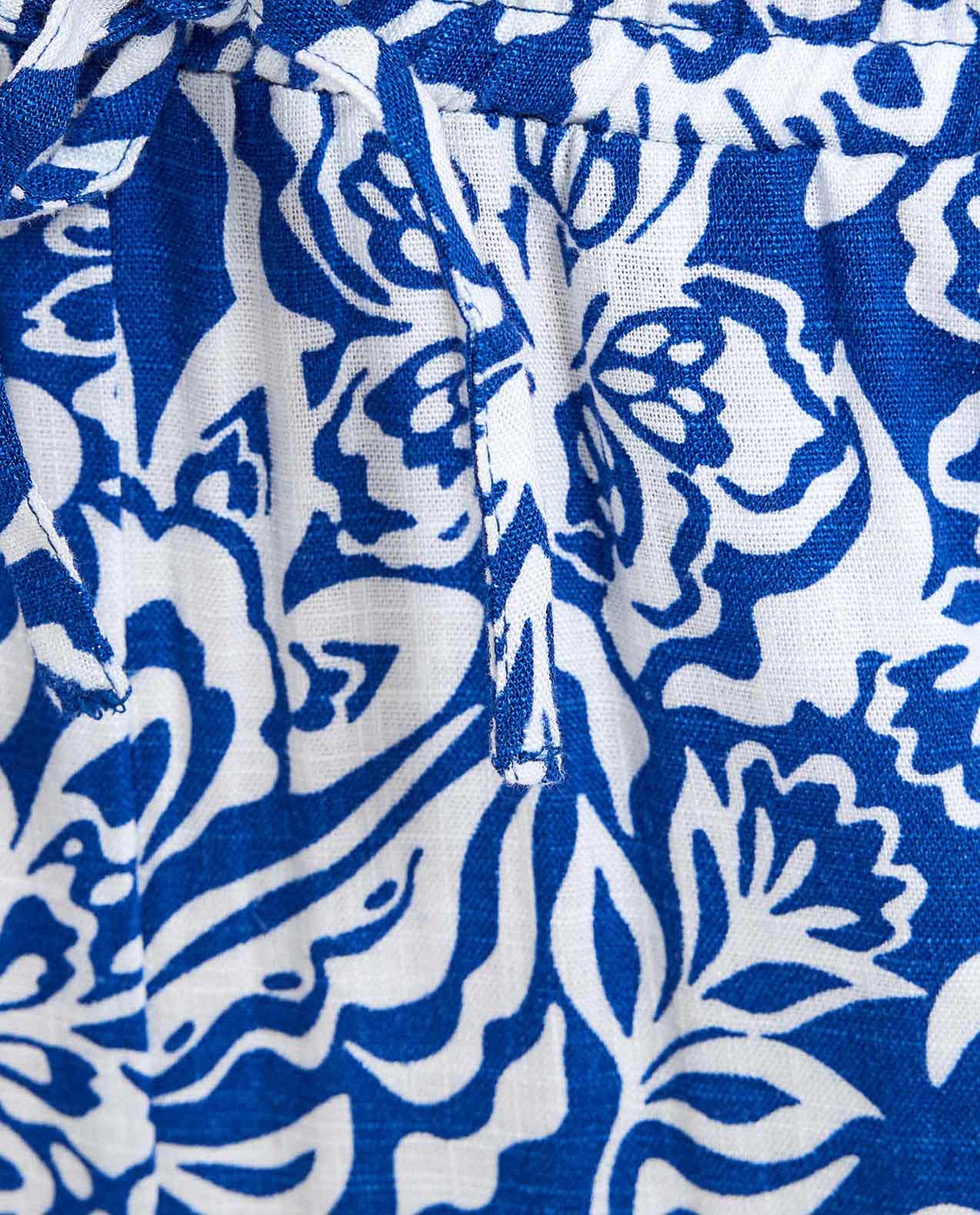 Patterned Wide Leg Pants with Drawstring Waist