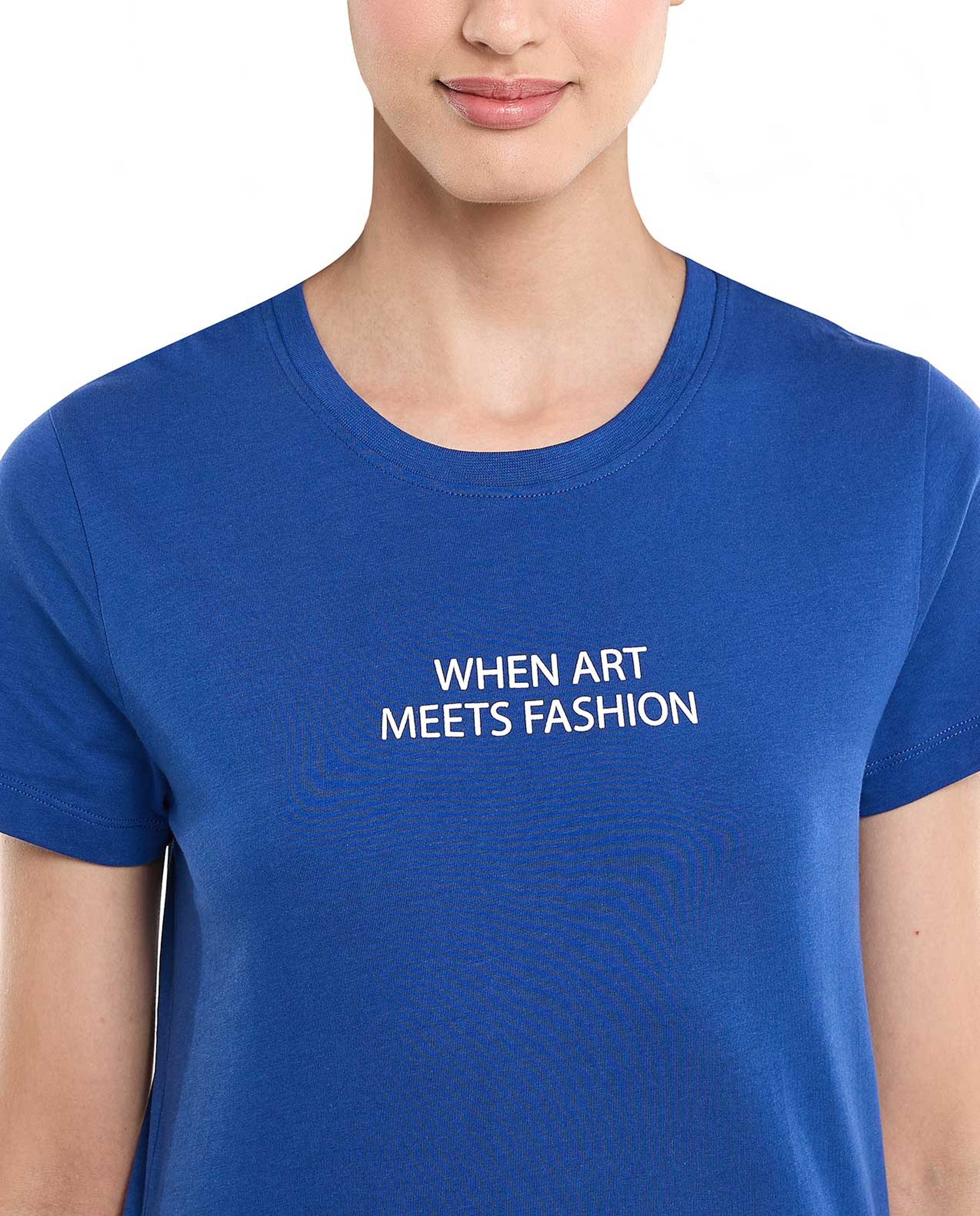 Printed T-Shirt with Crew Neck and Short Sleeves