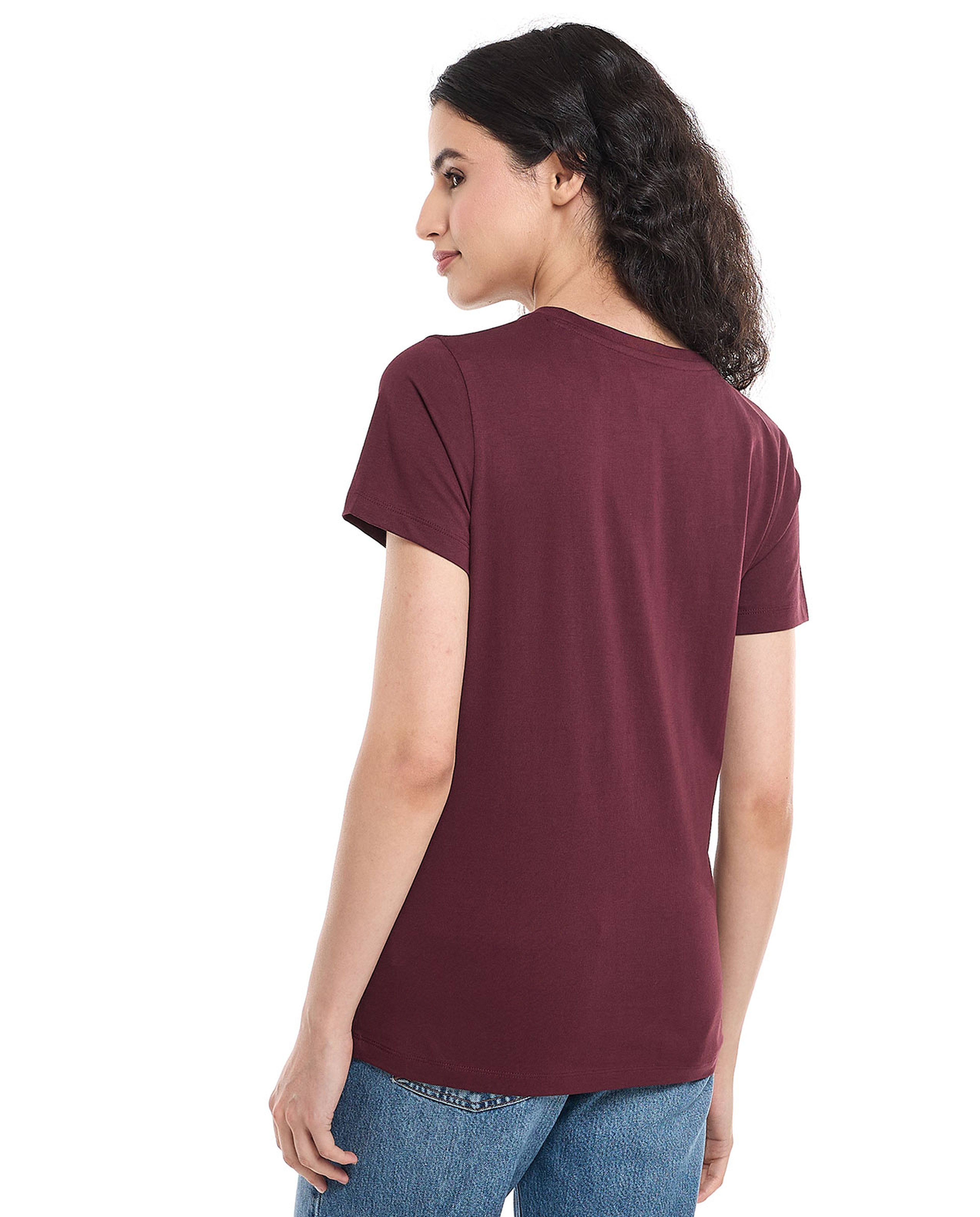 Printed T-Shirt with Crew Neck and Short Sleeves