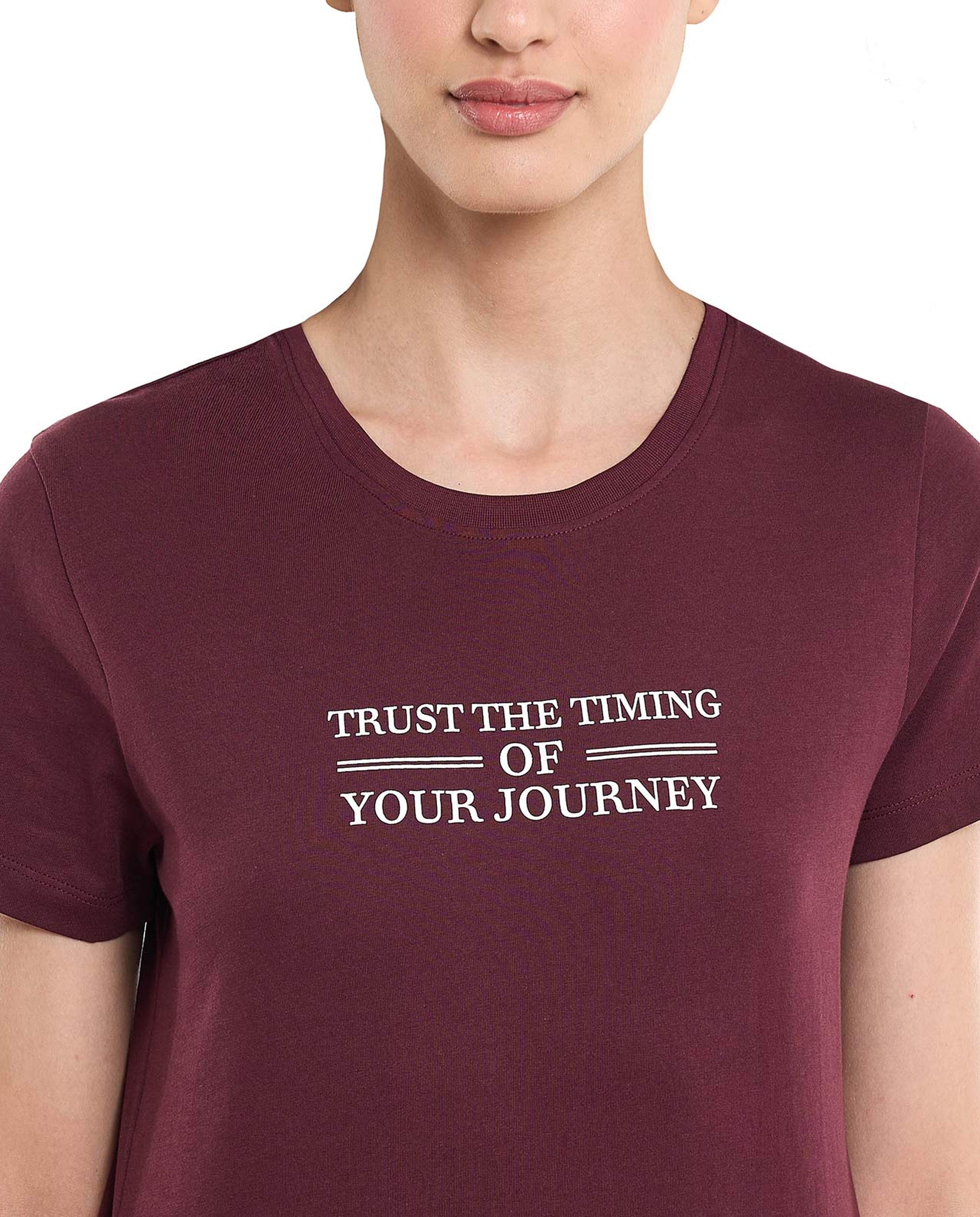 Printed T-Shirt with Crew Neck and Short Sleeves