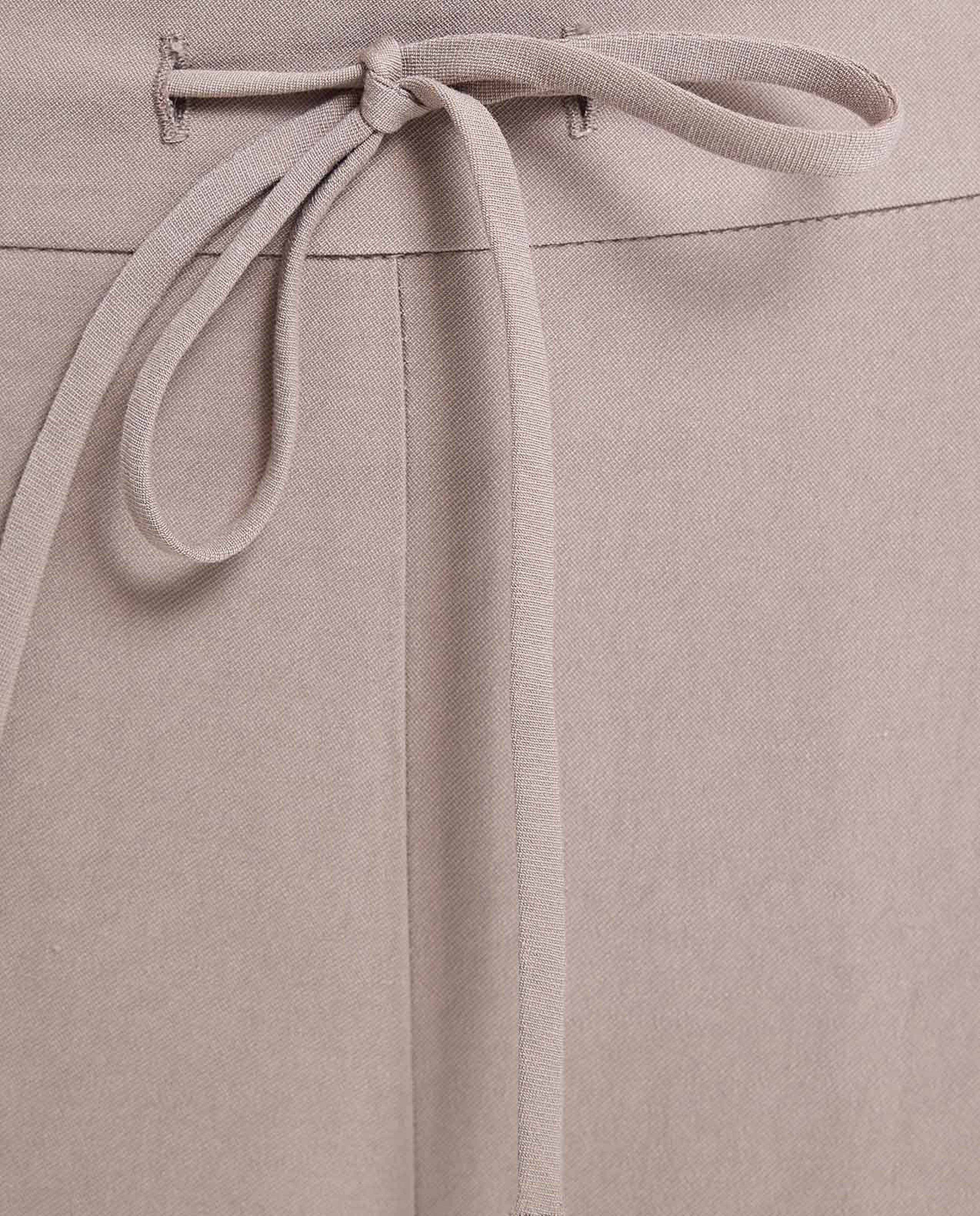 Solid Wide Leg Pants with Drawstring Waist