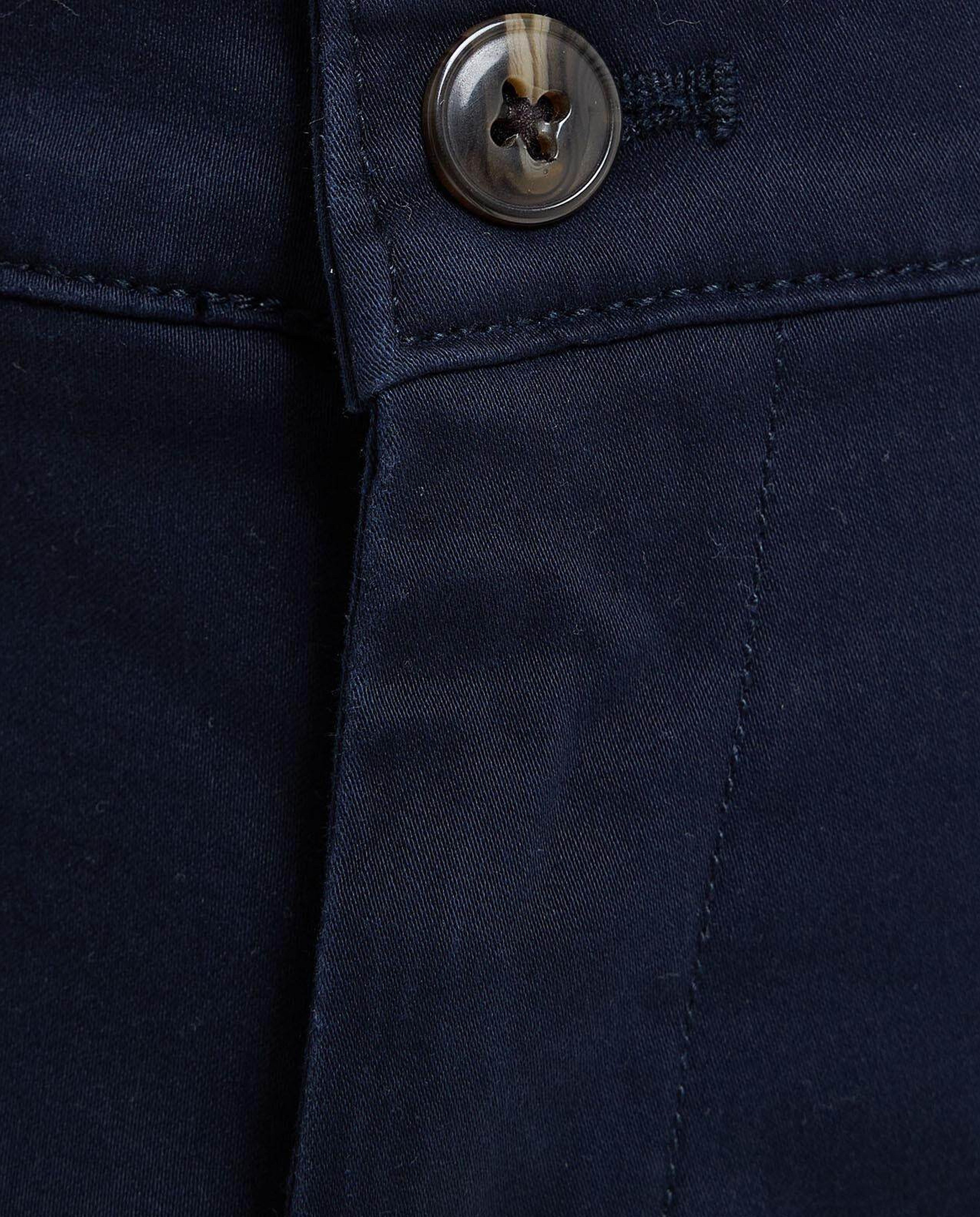 Solid Slim Fit Trousers with Button Closure