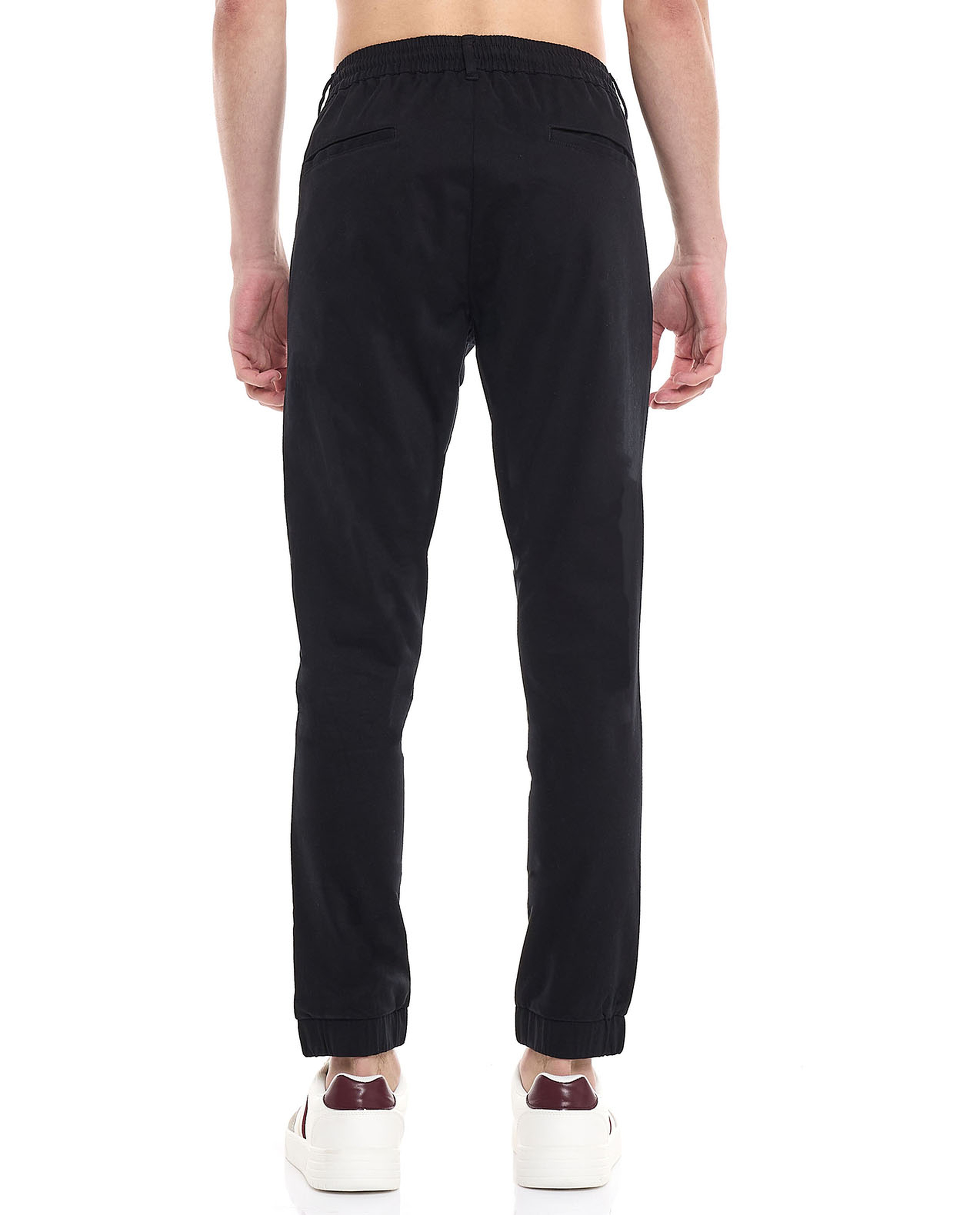 Solid Jogger Pants with Drawstring Waist
