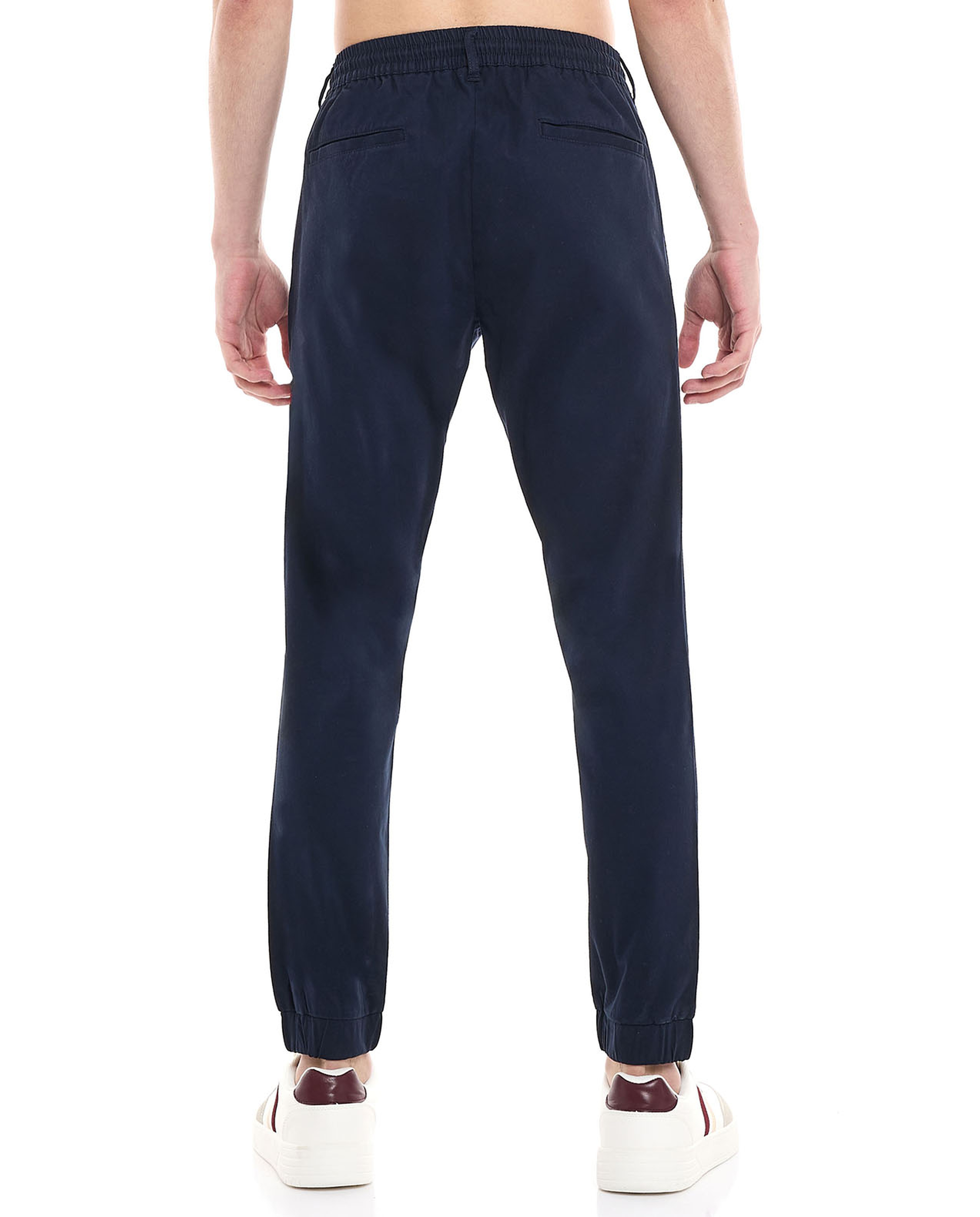 Solid Jogger Pants with Drawstring Waist