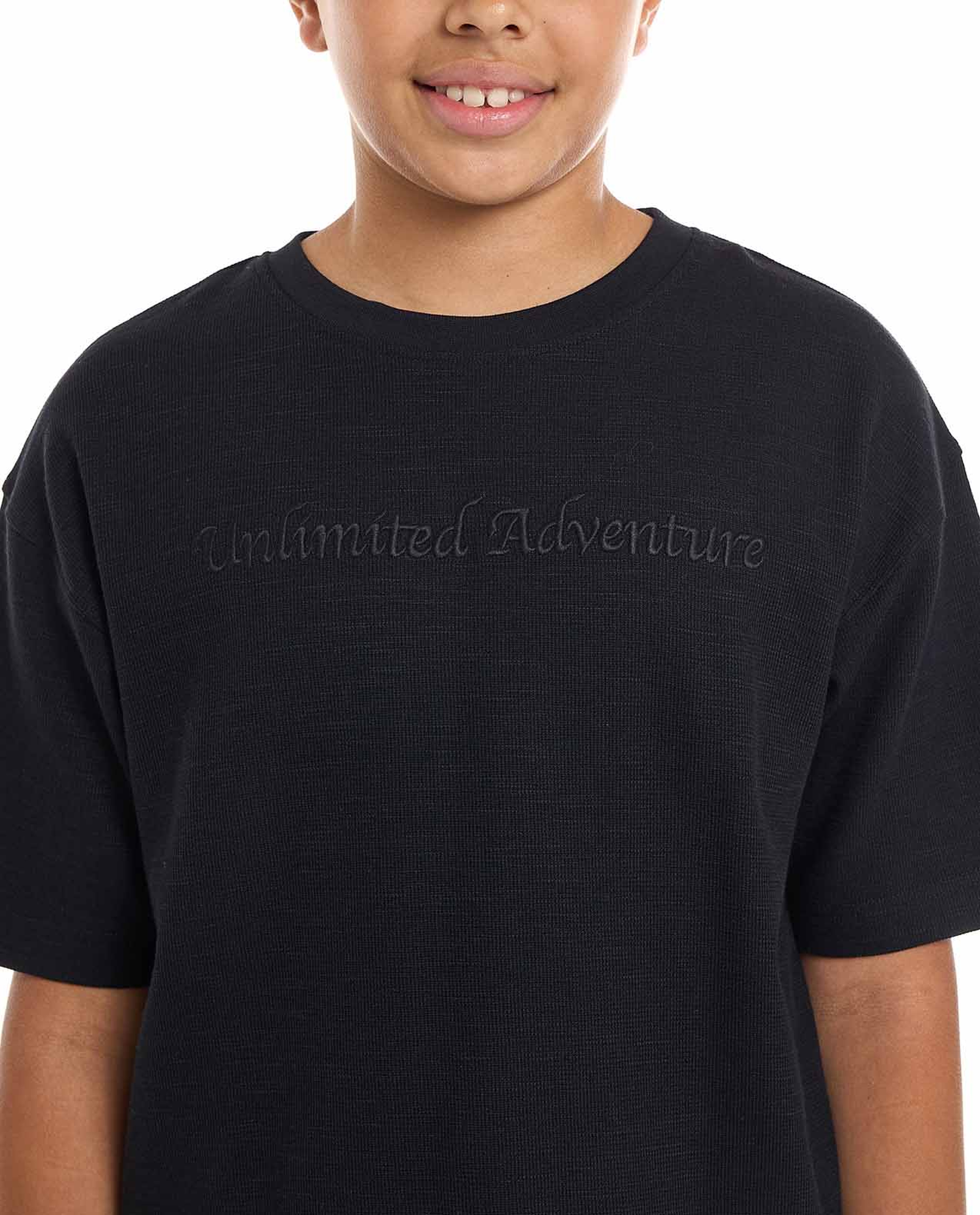 Embroidered T-Shirt with Crew Neck and Short Sleeves