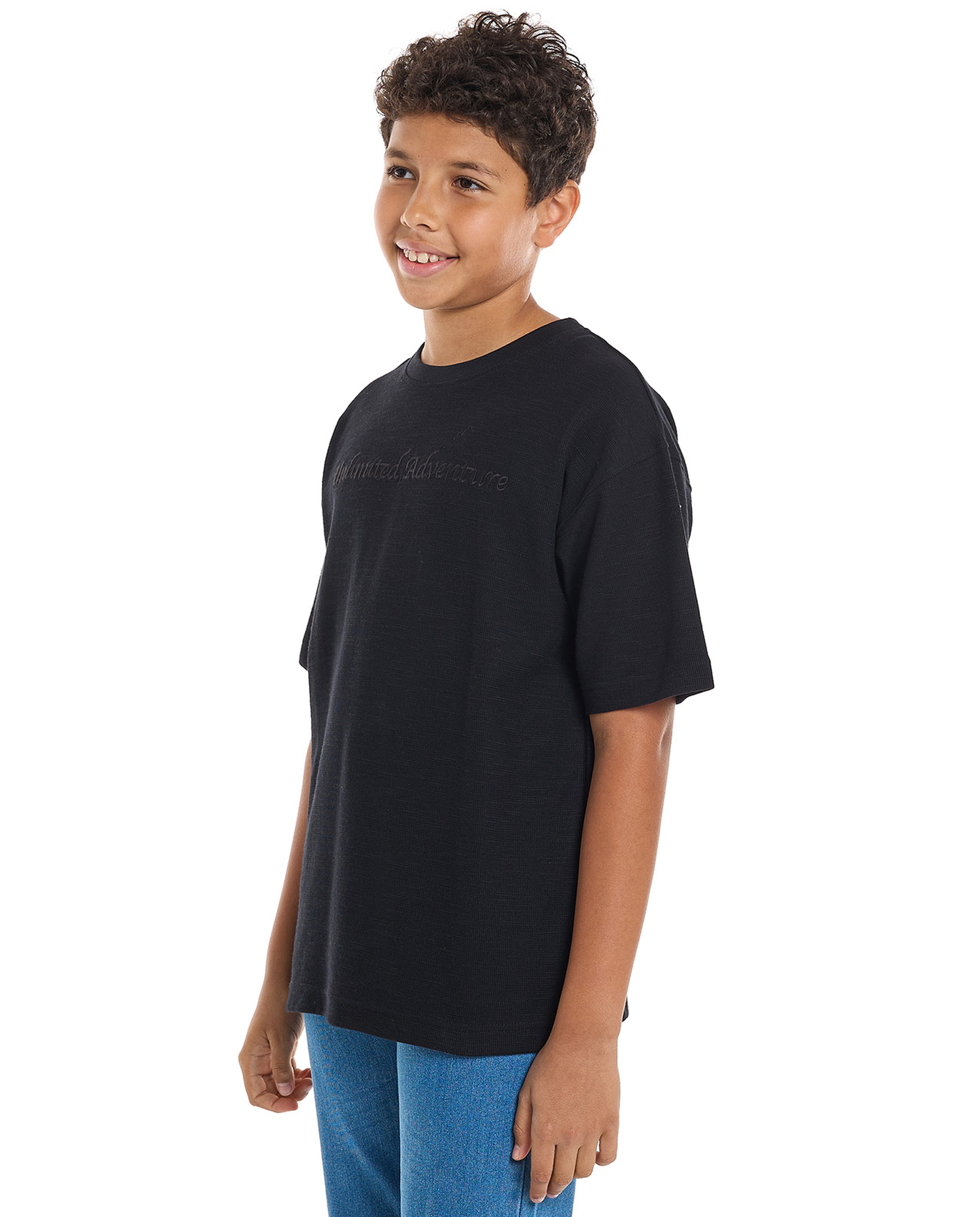 Embroidered T-Shirt with Crew Neck and Short Sleeves