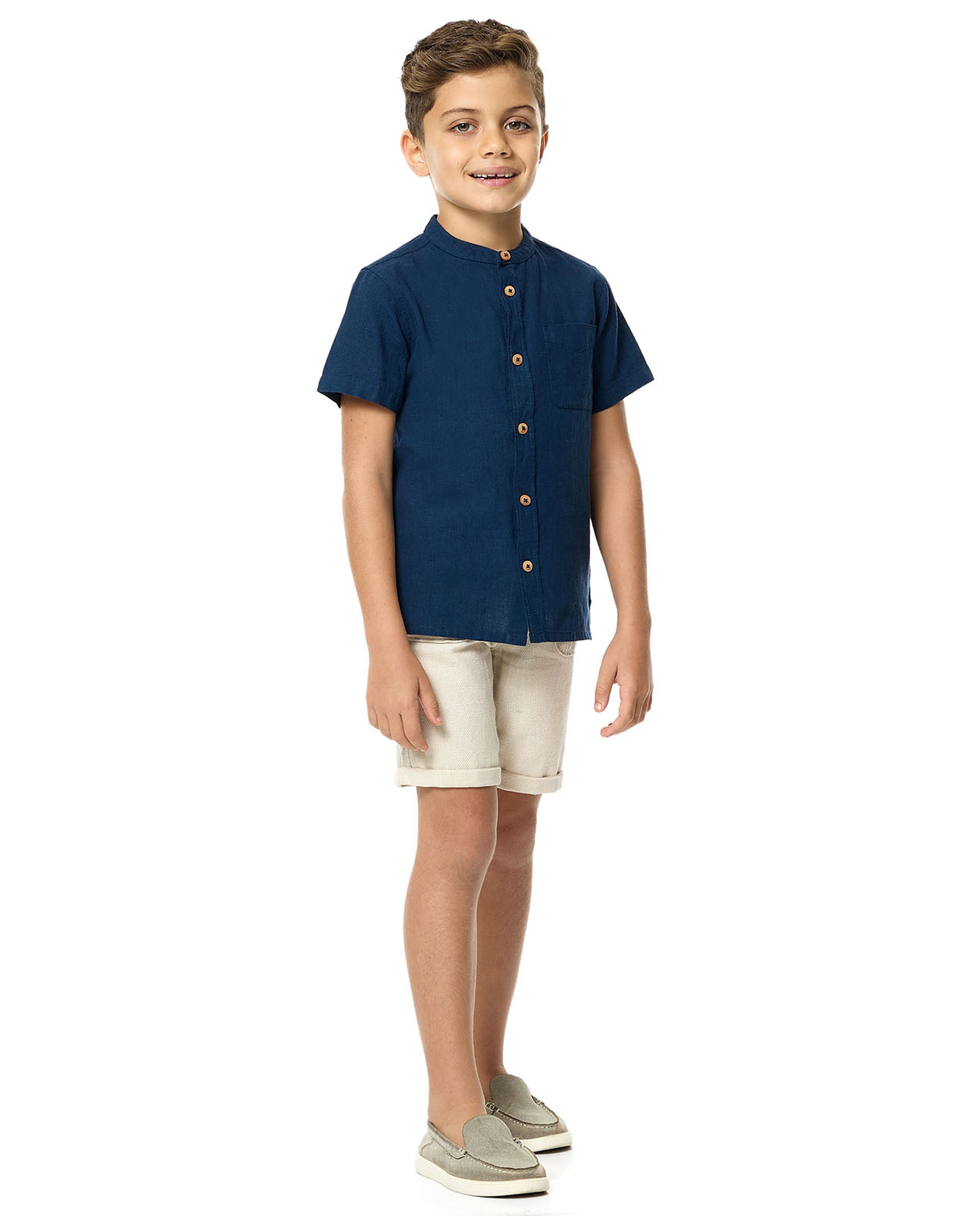 Textured Shorts with Drawstring Waist