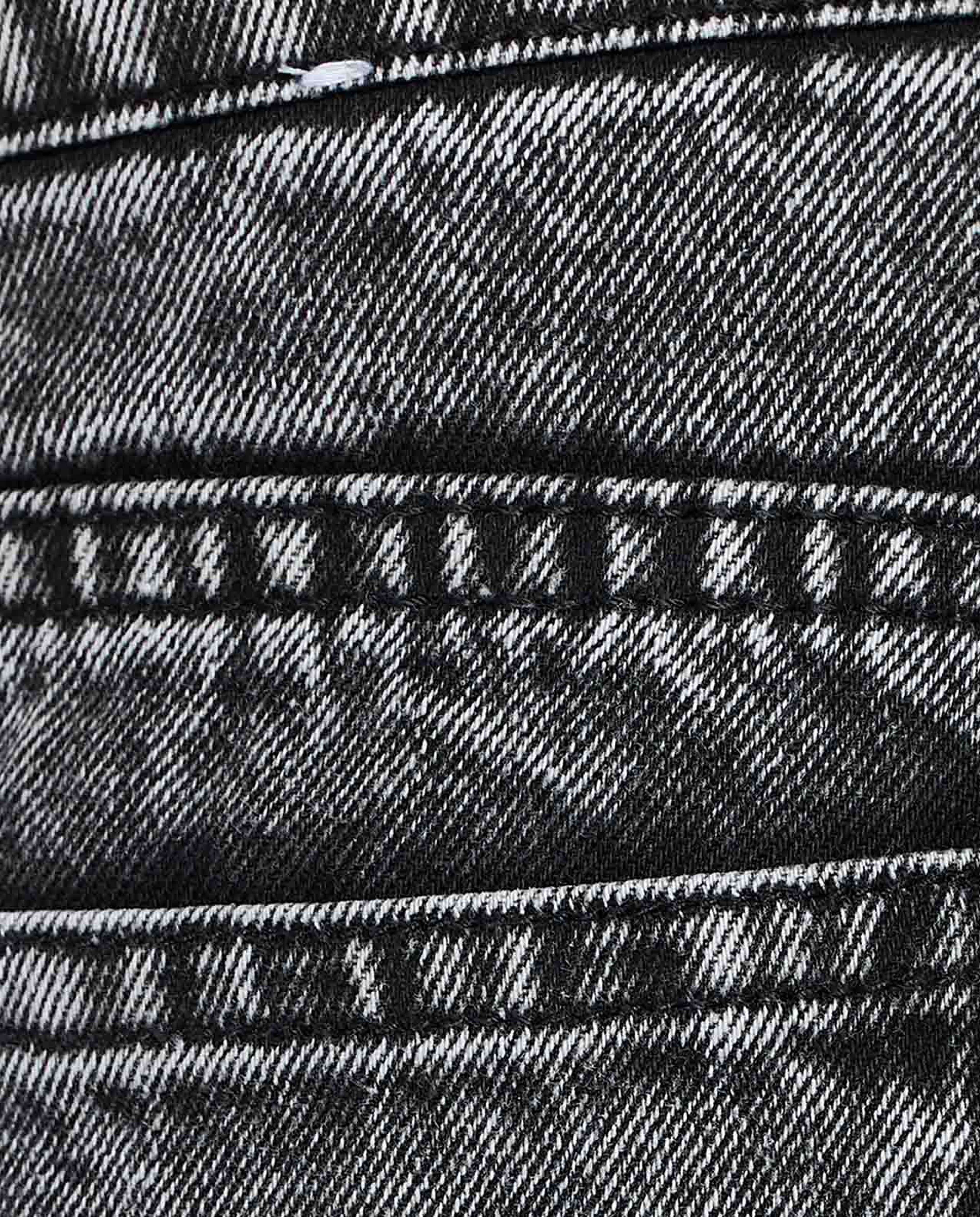 Washed Denim Shorts with Button Closure