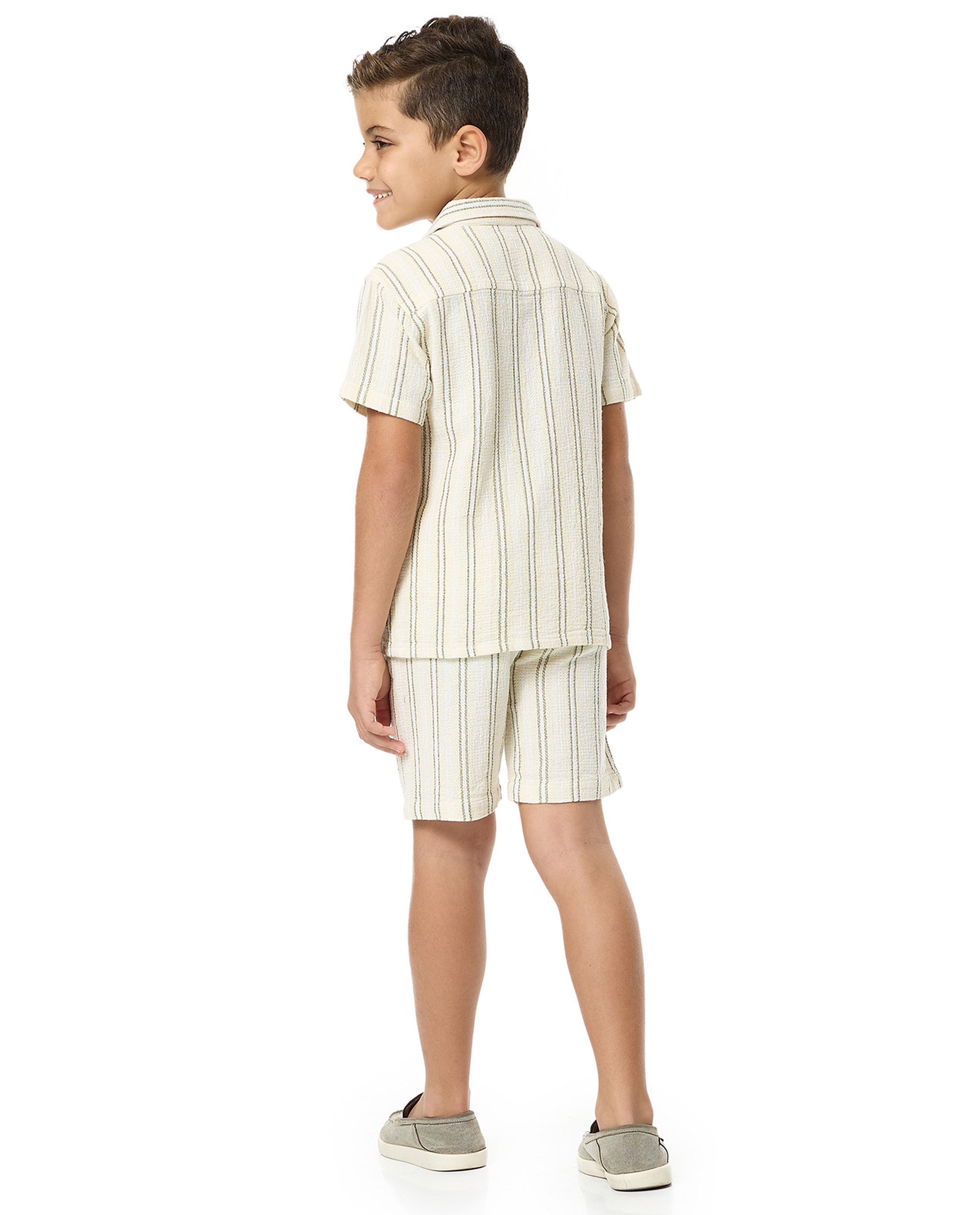 Striped Shirt and Short Set
