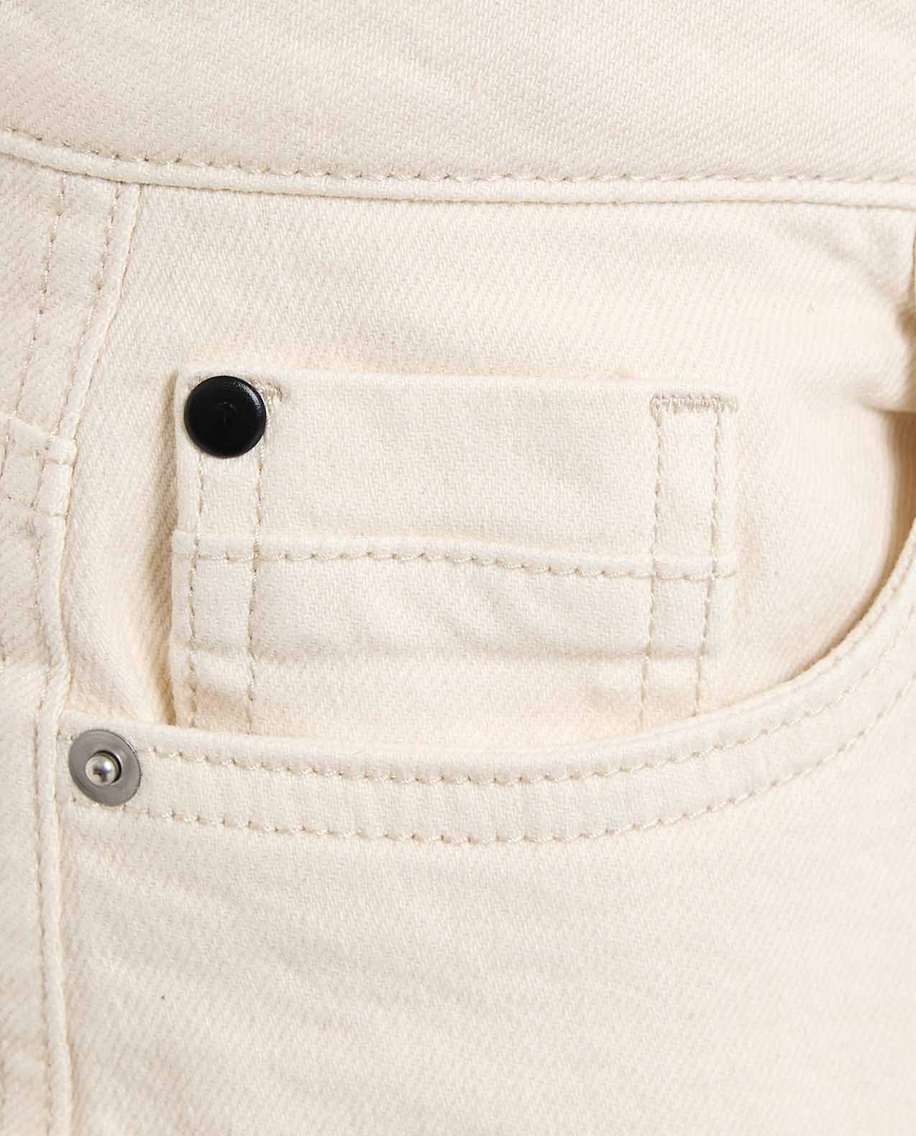 Solid Denim Shorts with Button Closure