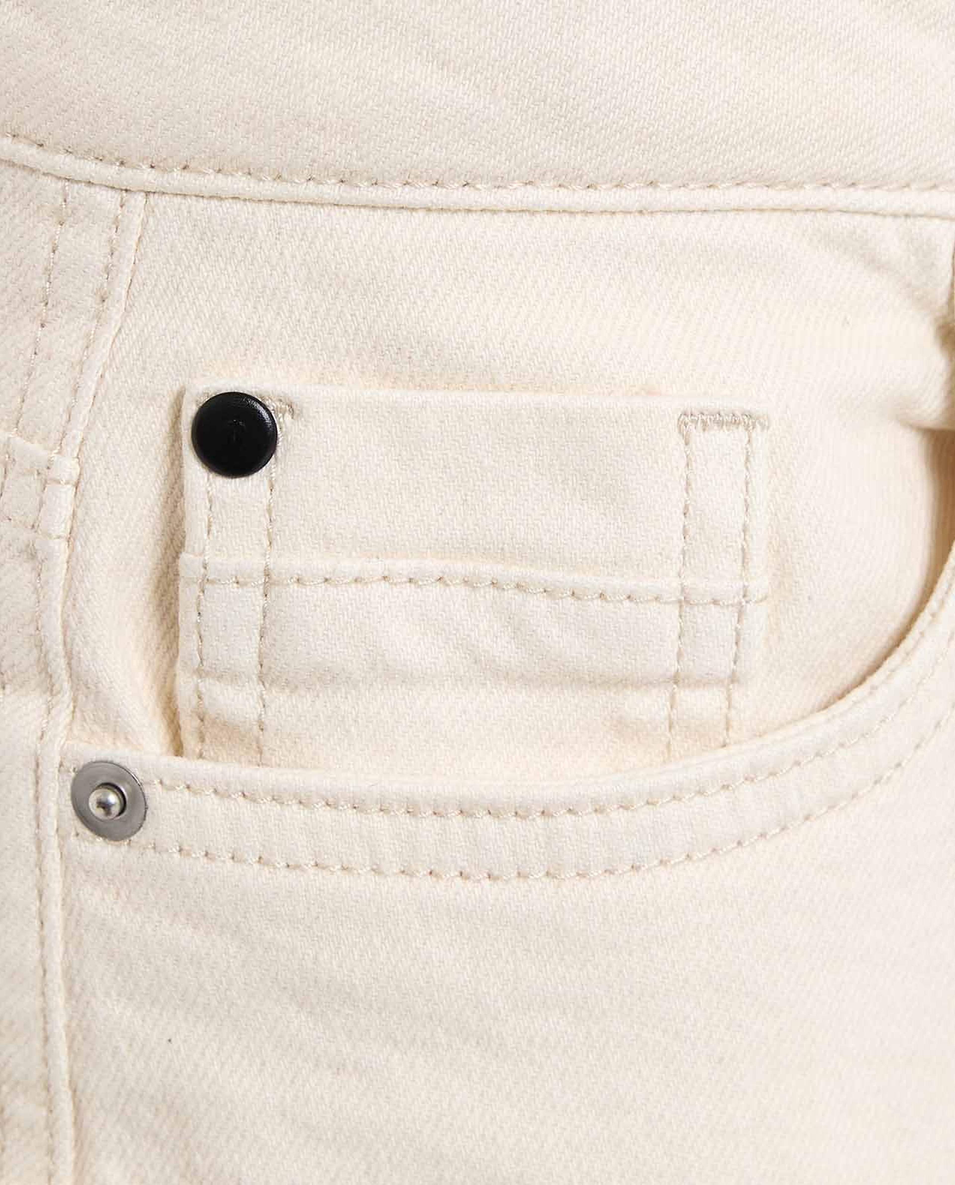 Solid Denim Shorts with Button Closure