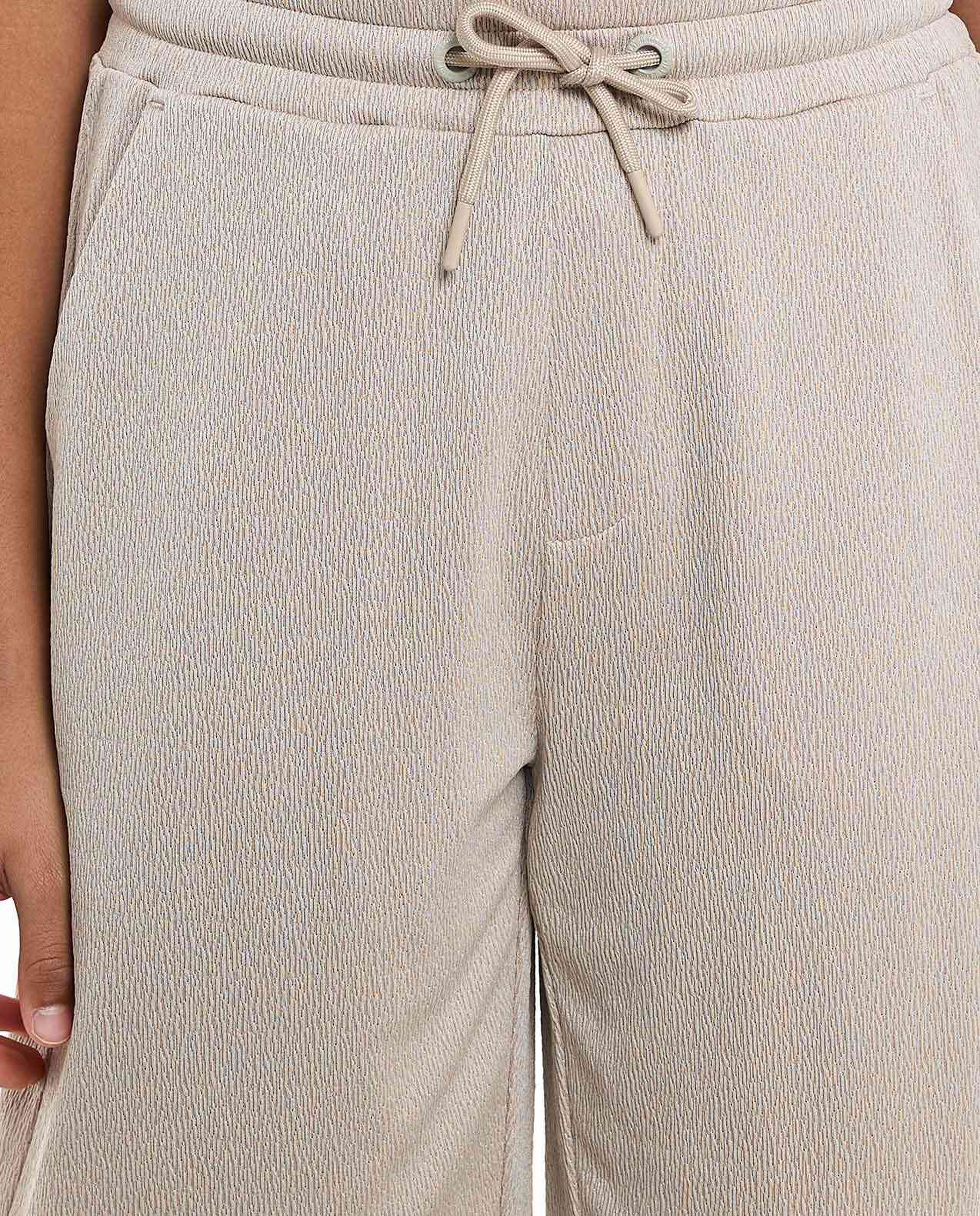 Textured Shirt and Shorts Set