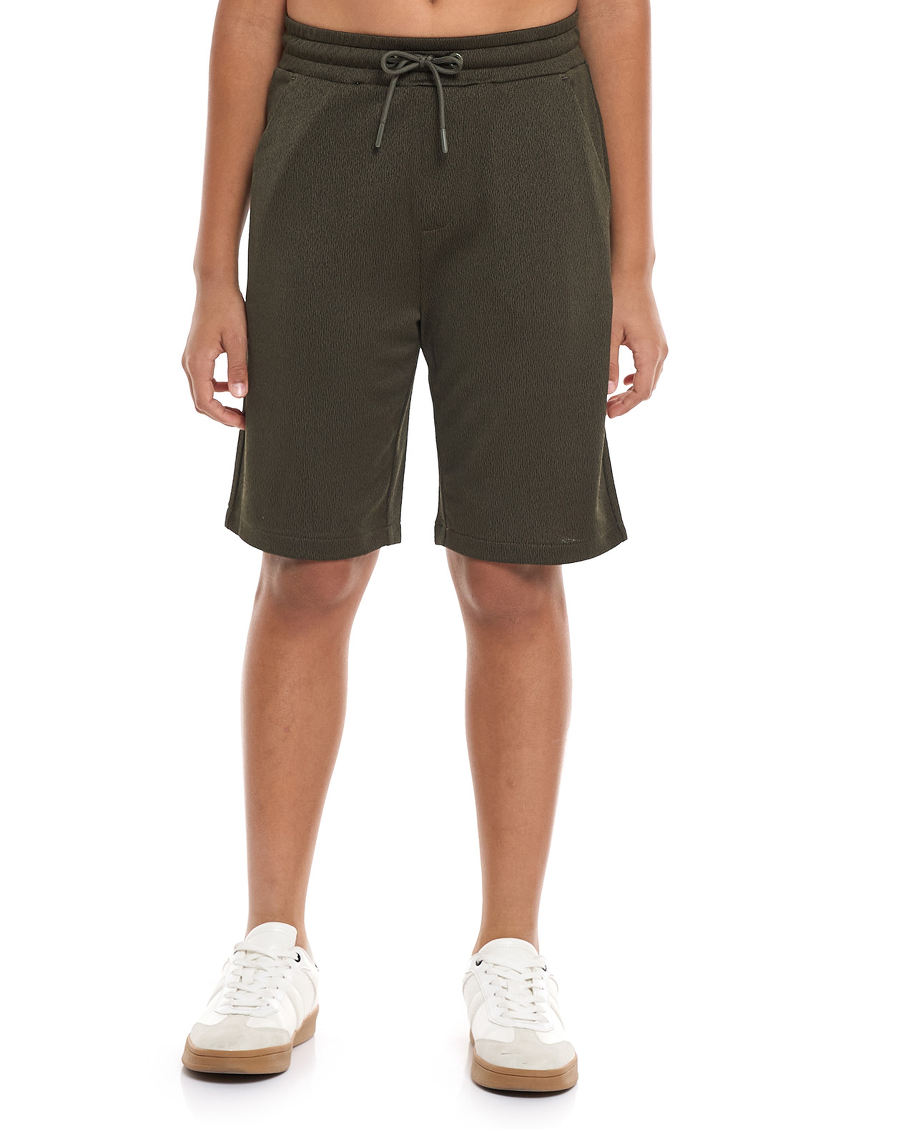 Textured Shirt and Shorts Set