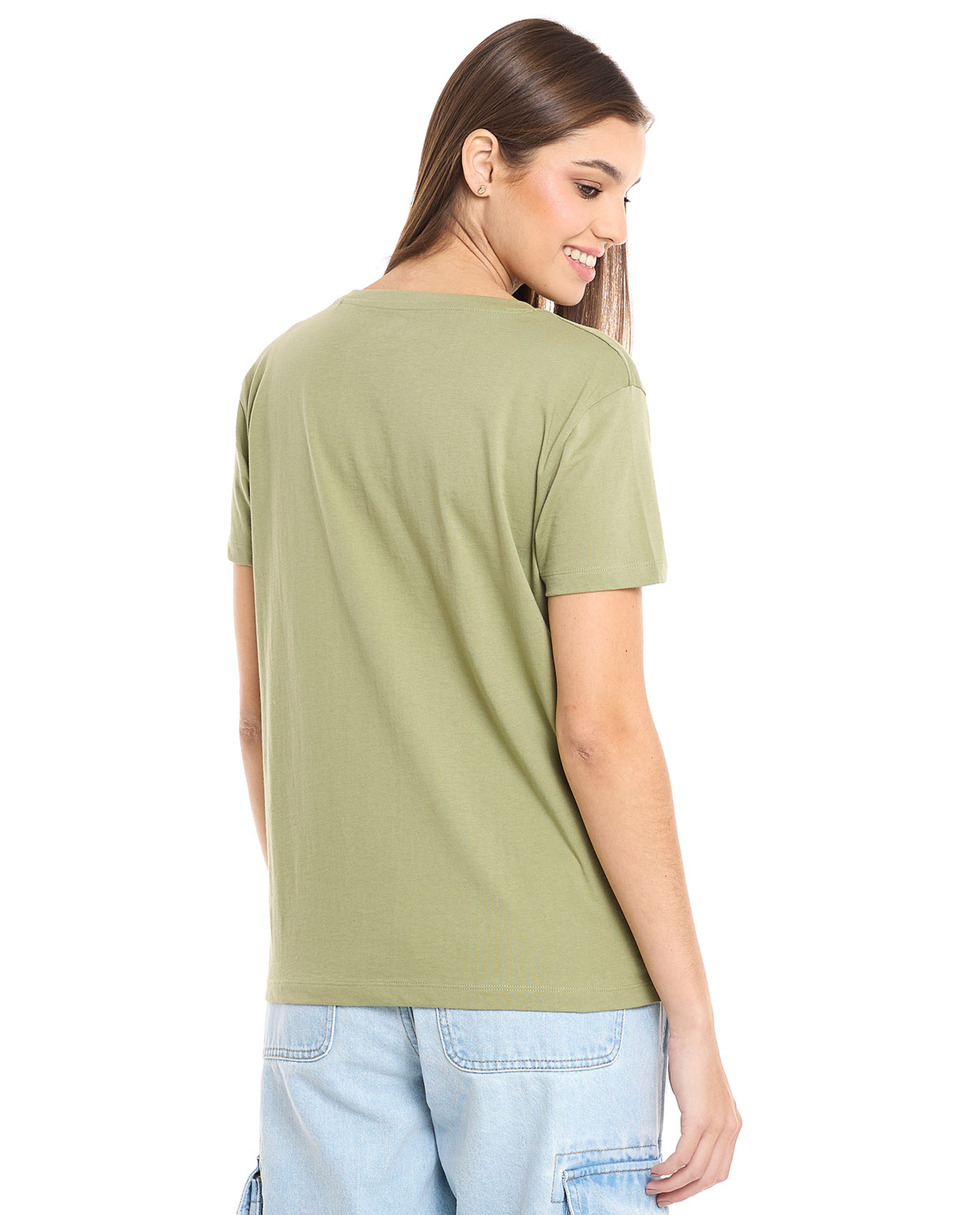 Embellished T-Shirt with Crew Neck and Short Sleeves