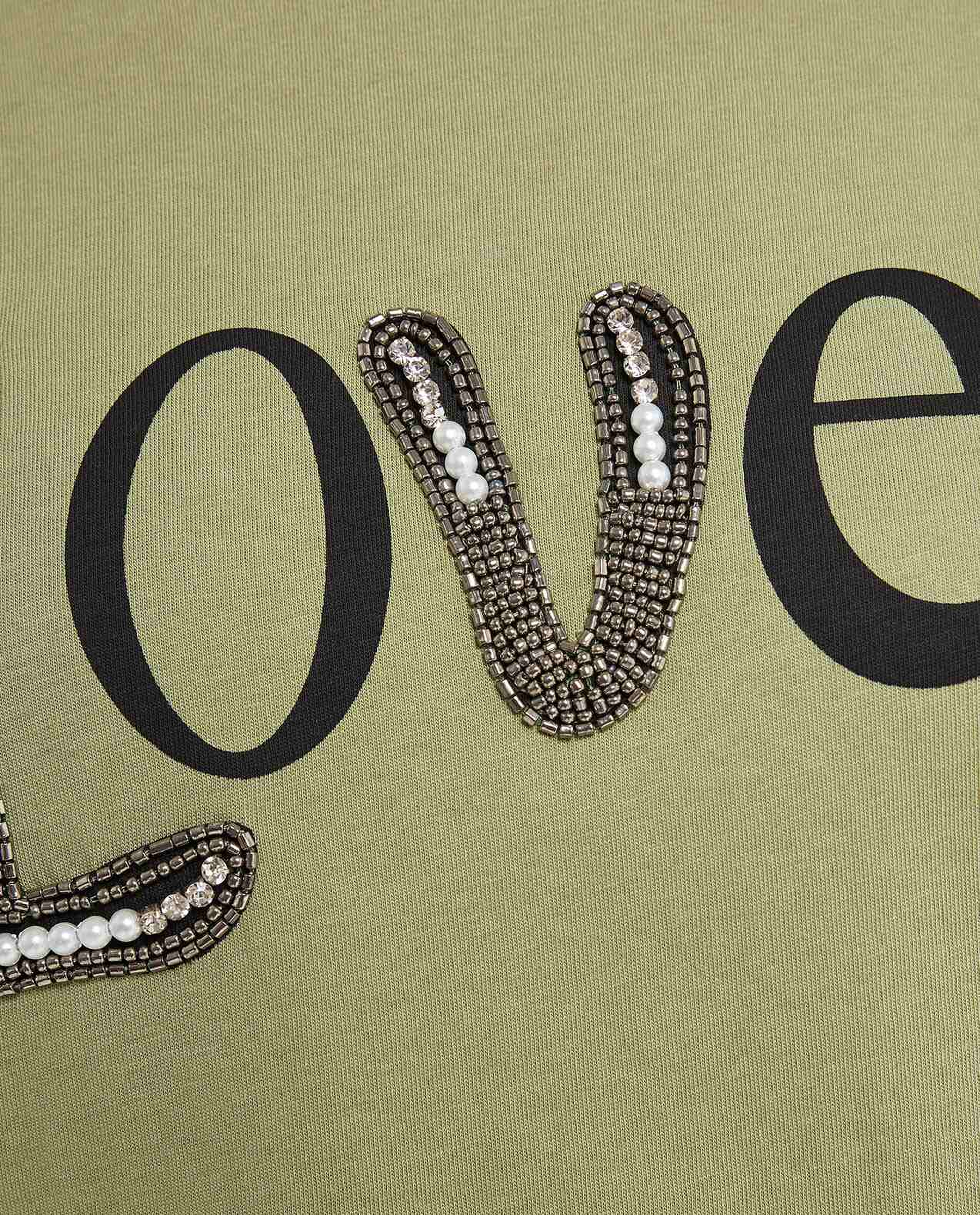 Embellished T-Shirt with Crew Neck and Short Sleeves