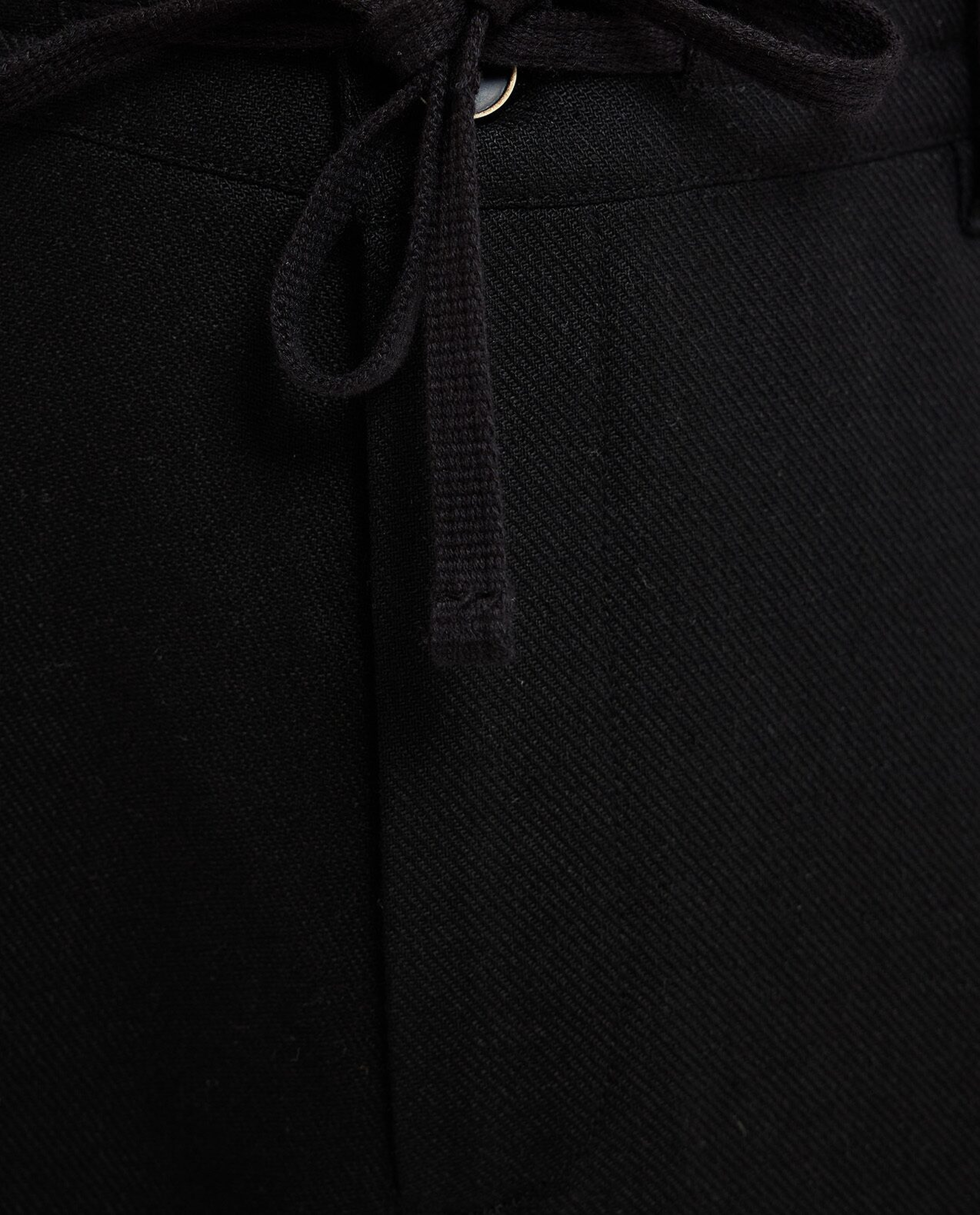 Textured Pants with Drawstring Waist