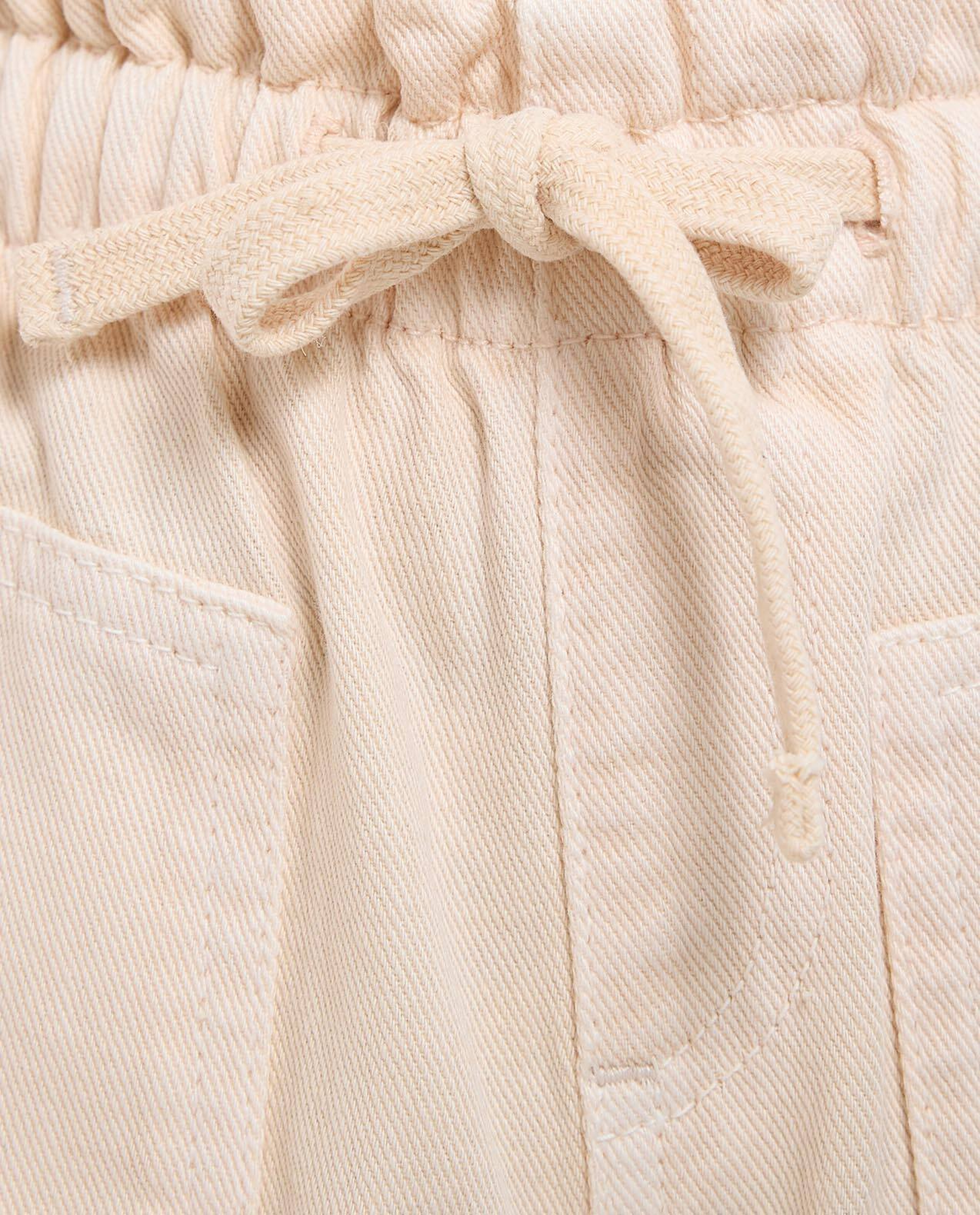 Solid Wide Leg Pants with Drawstring Waist