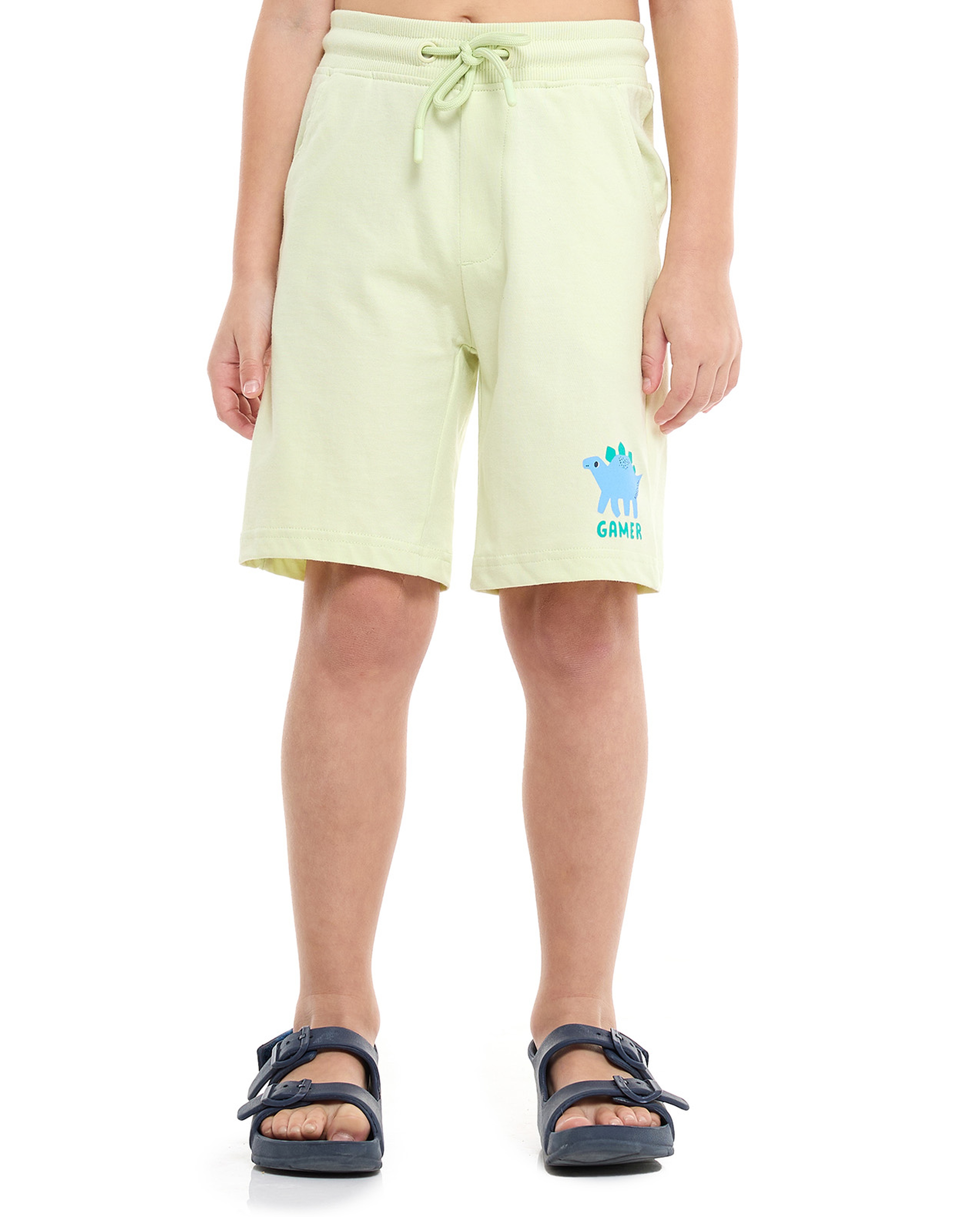 printed Shorts with Drawstring Waist