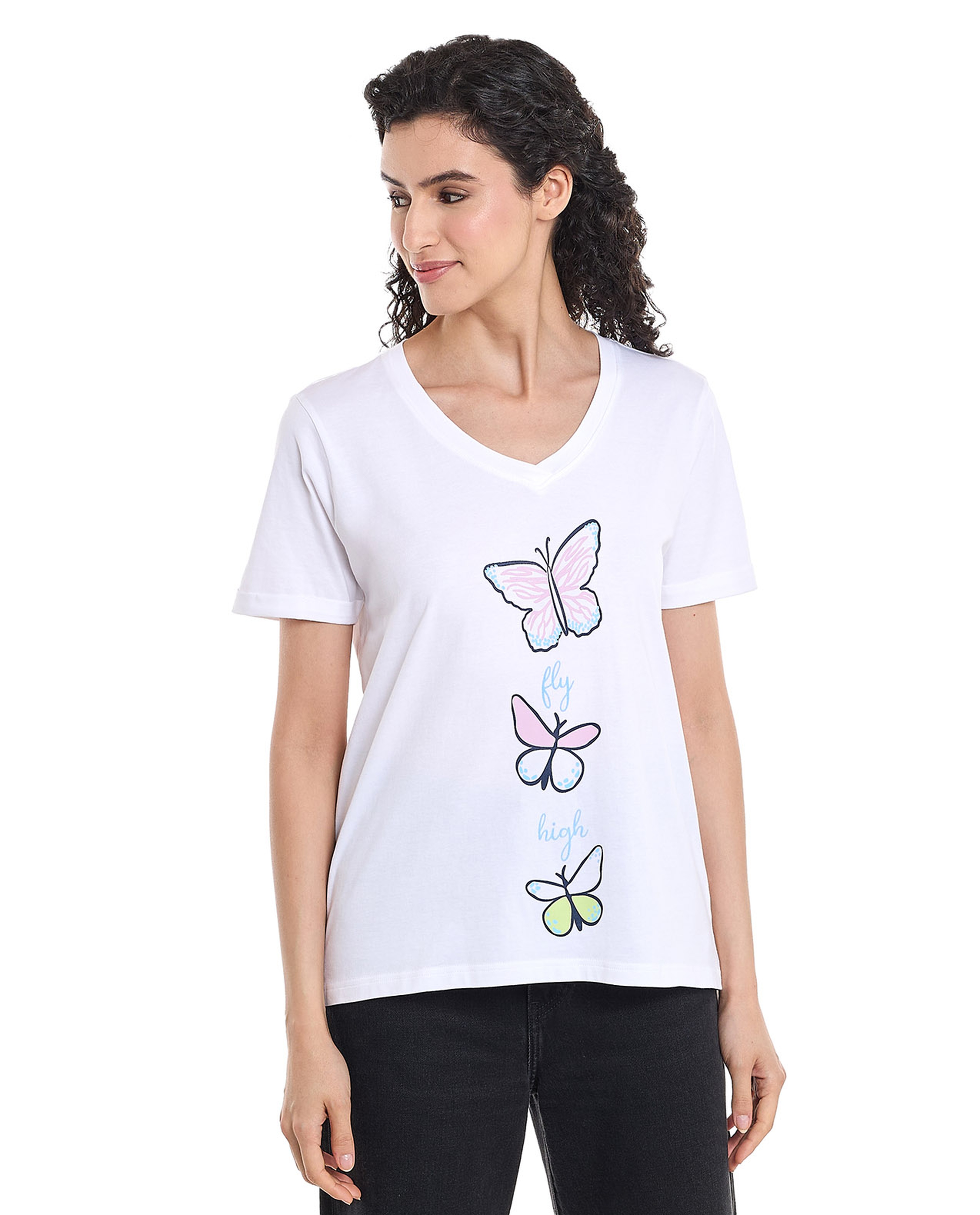 Printed Sleep T-Shirt with Short Sleeves