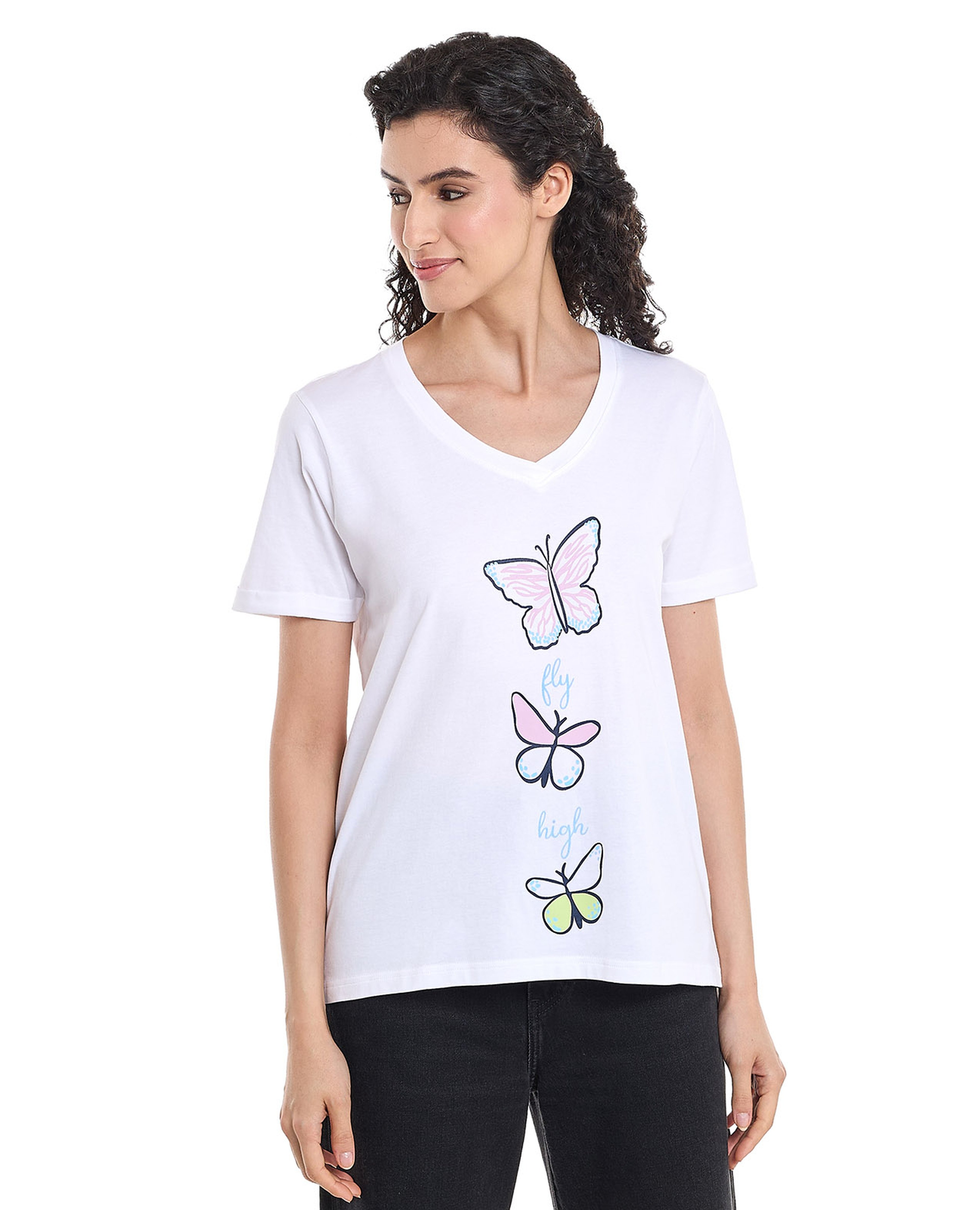 Printed Sleep T-Shirt with Short Sleeves