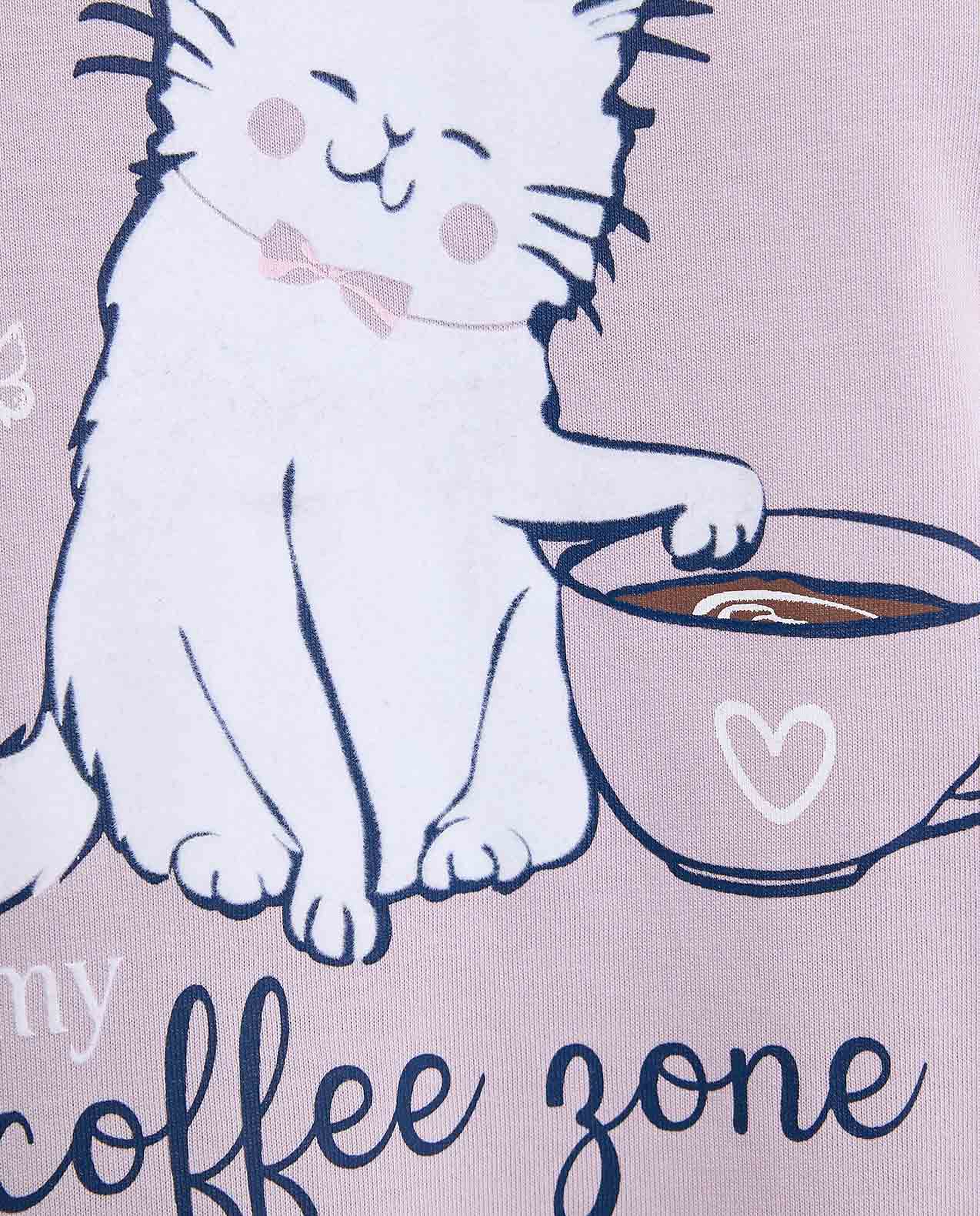 Printed Sleep T-Shirt with Short Sleeves